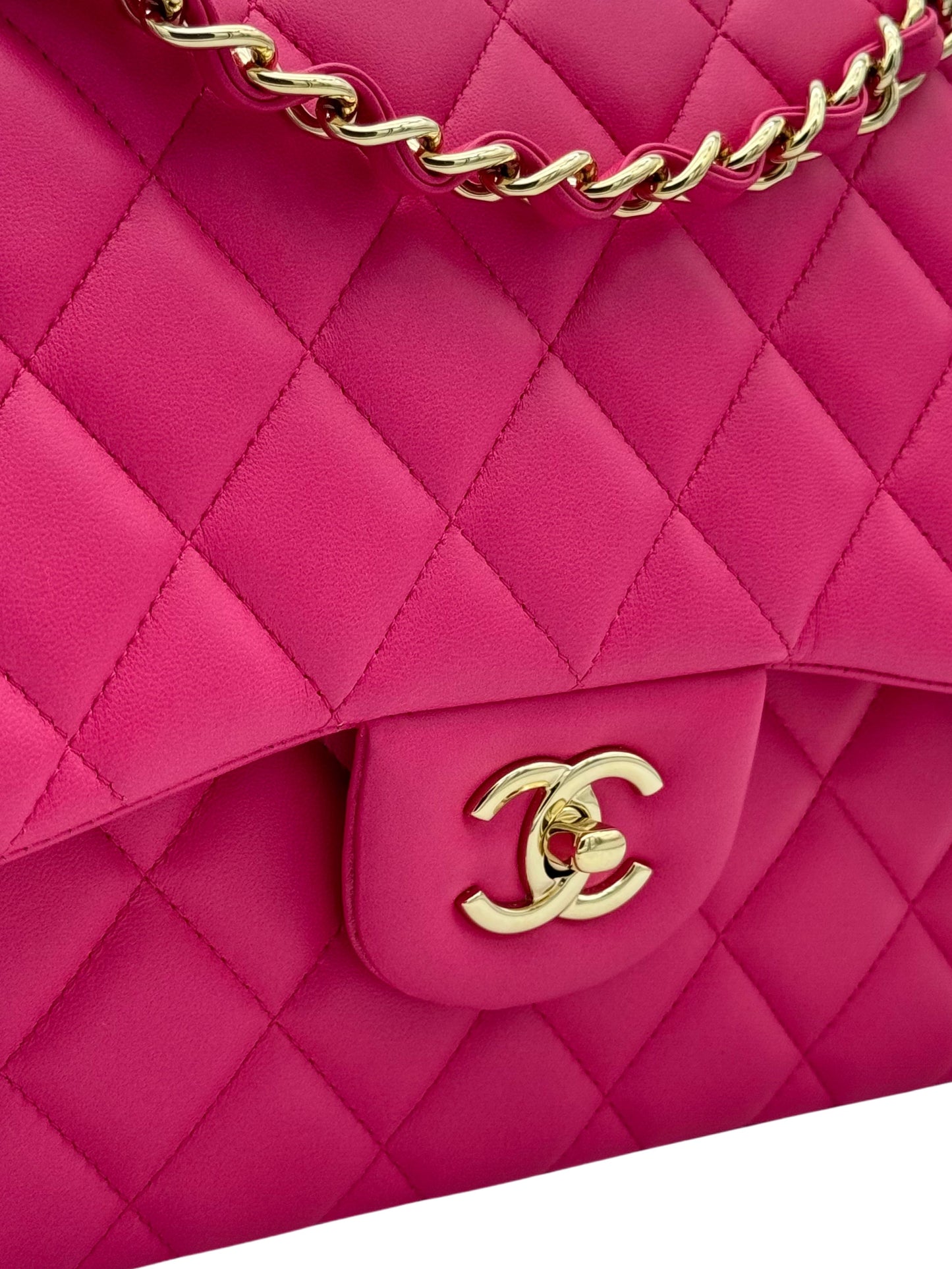 Chanel Classic Jumbo Pink Lambskin