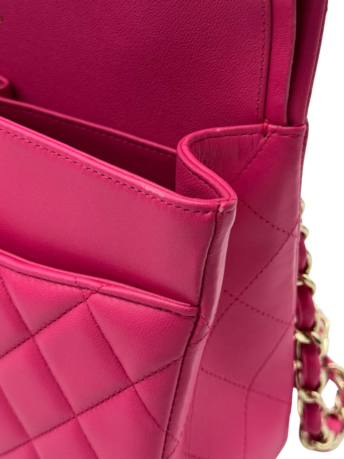 Chanel Classic Jumbo Pink Lambskin