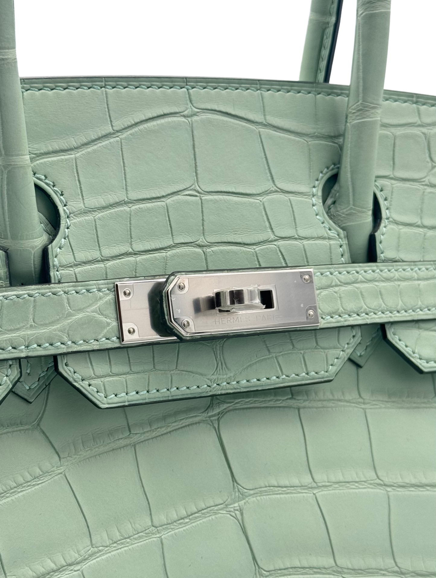 Hermès Birkin 30 Alligator Vert D'Eau Matte