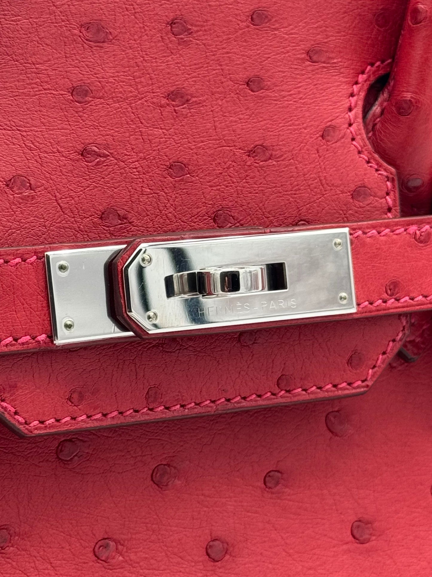 Hermès Birkin 30 Ostrich Bougainvillea