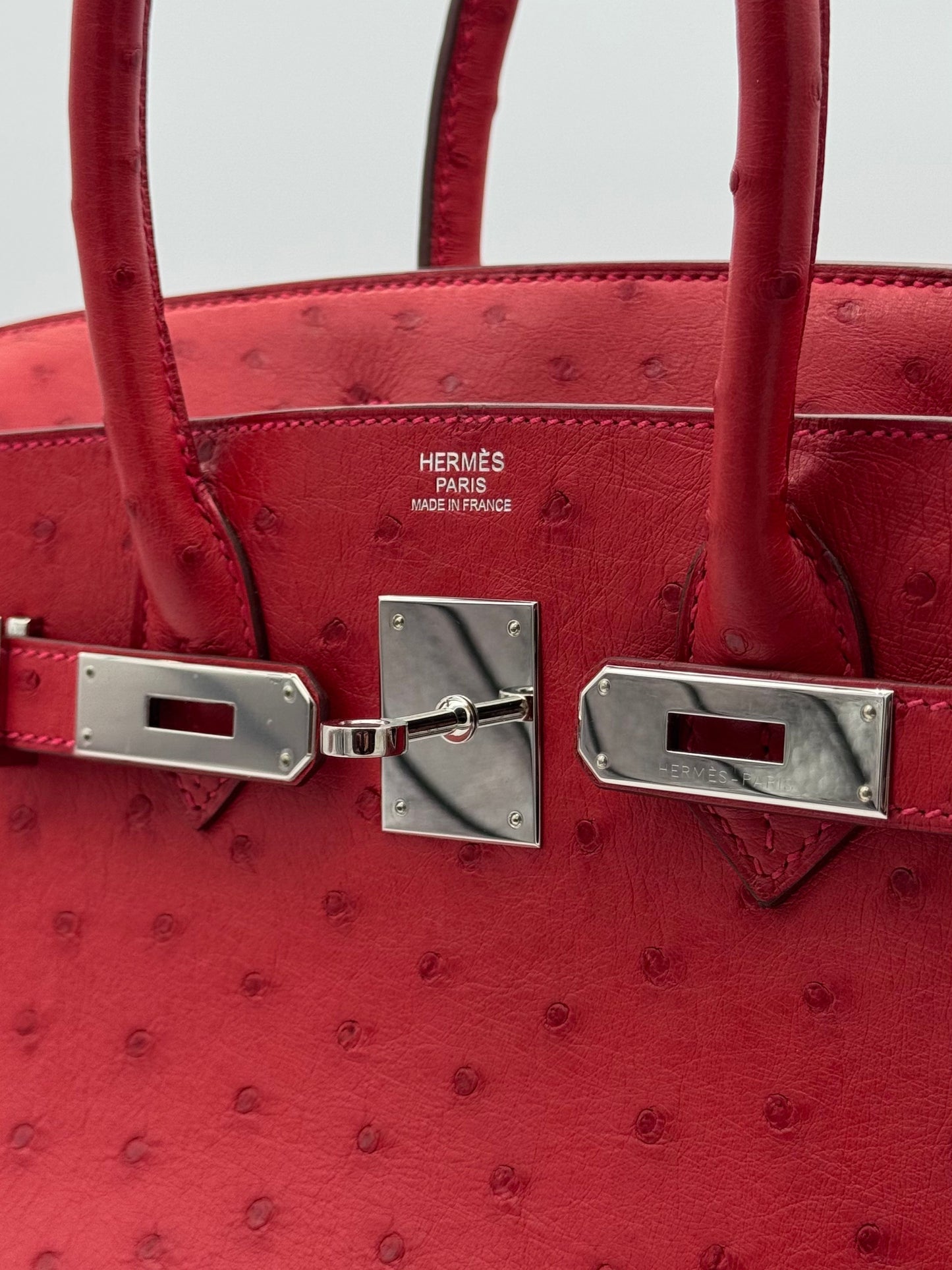Hermès Birkin 30 Ostrich Bougainvillea