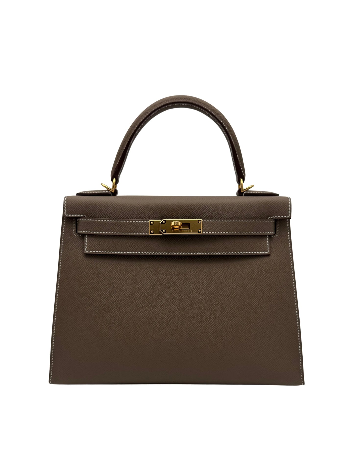 Buy Bag Hermès Kelly 28 Epsom Etopupe Gold Hardware in Marbella Old town | Compra bolso Kelly piel epsom topo herraje dorado, envio internacional.