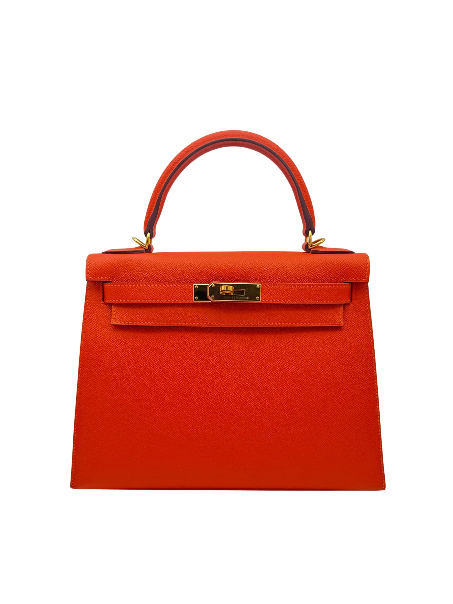 Buy Bag Hermès Kelly 28 Epsom Orange Gold Hardware in Marbella Old town | Compra bolso Kelly piel epsom naranja fuego herraje dorado, envio internacional.