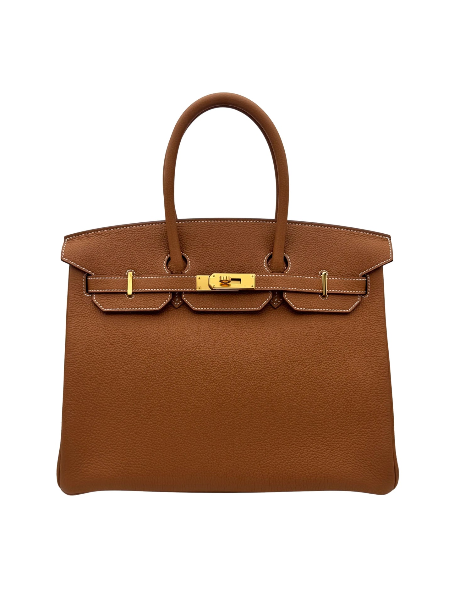 Bag Hermes Birkin 35 Togo Gold Gold Hardware - Bolso marron herraje dorado.