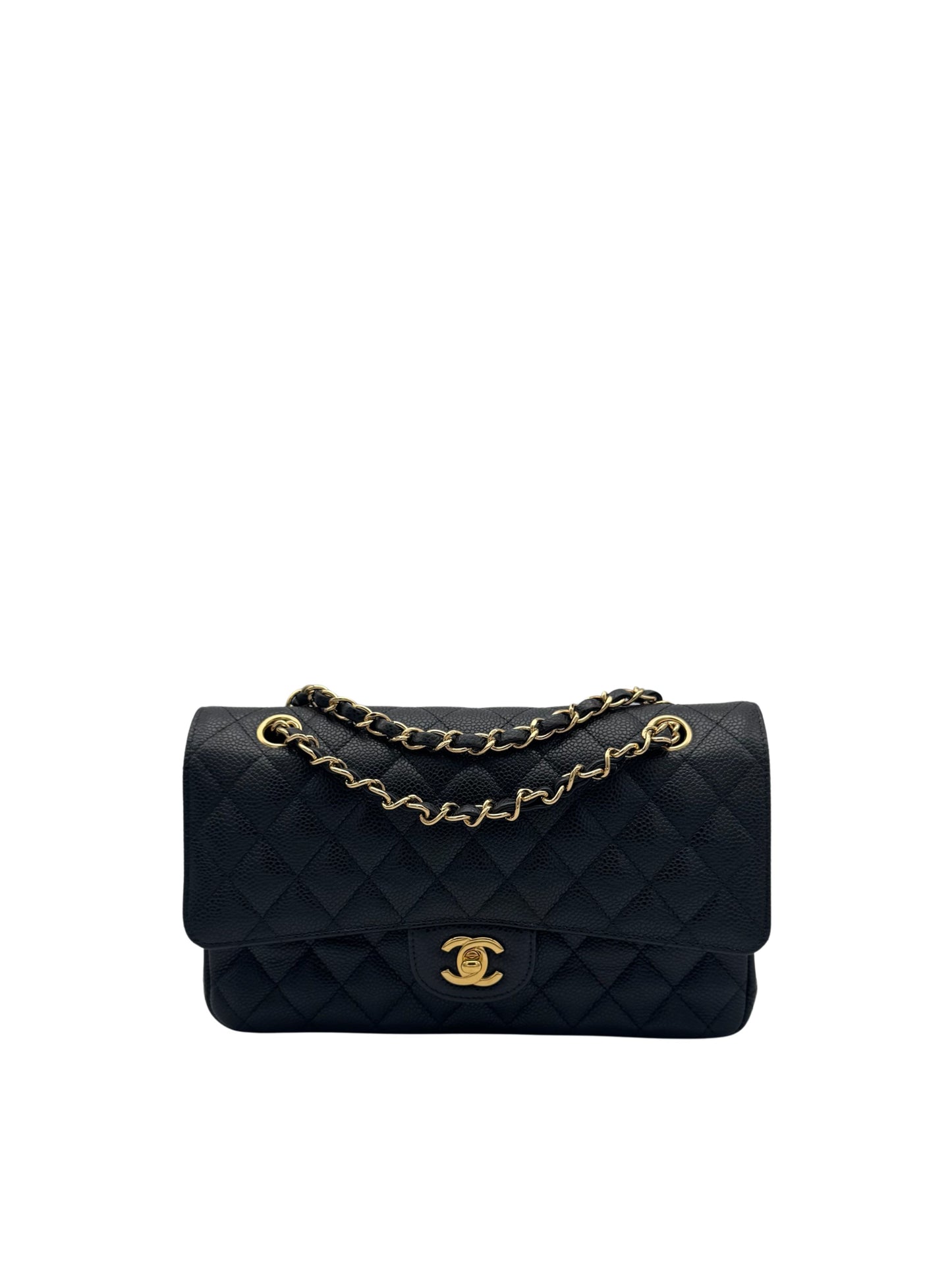 Chanel Classic Medium Black Caviar Leather