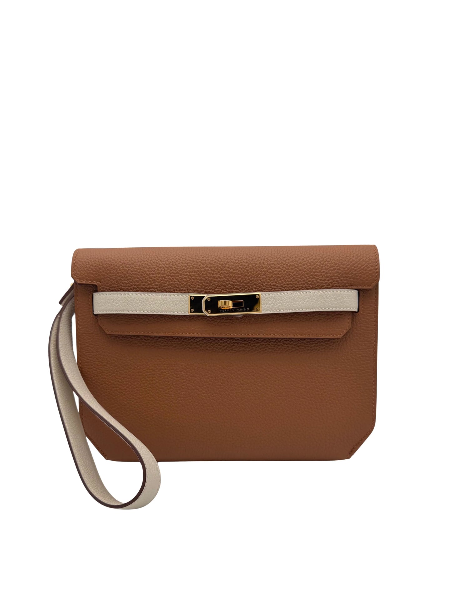 Bag Hermès Kelly Depeches 25 HSS Togo Gold/Craie Gold Hardware in Marbella | Compra-venta de artículos de segunda mano.