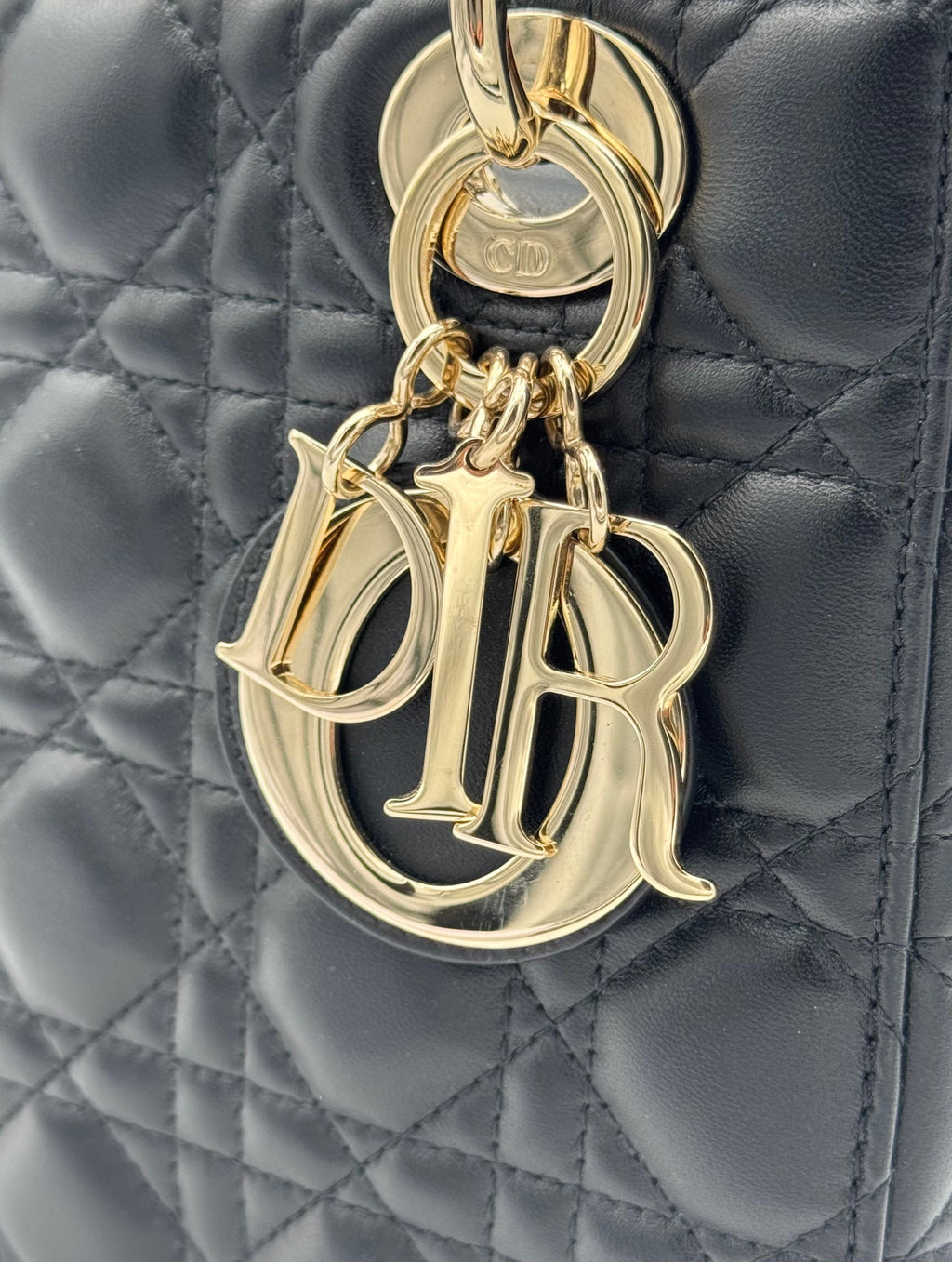 Dior Lady Small Black Gold Hardware