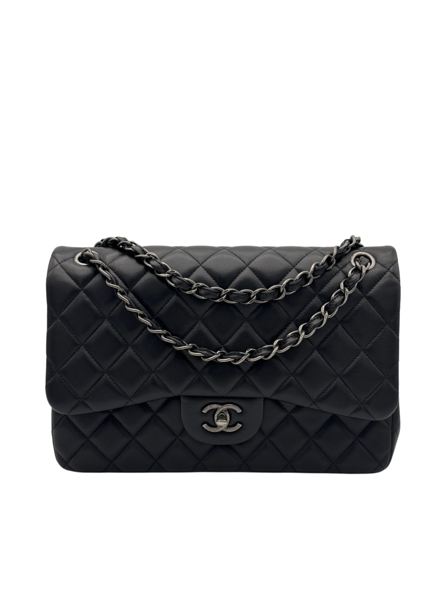 Chanel Classic Jumbo Black Lambskin