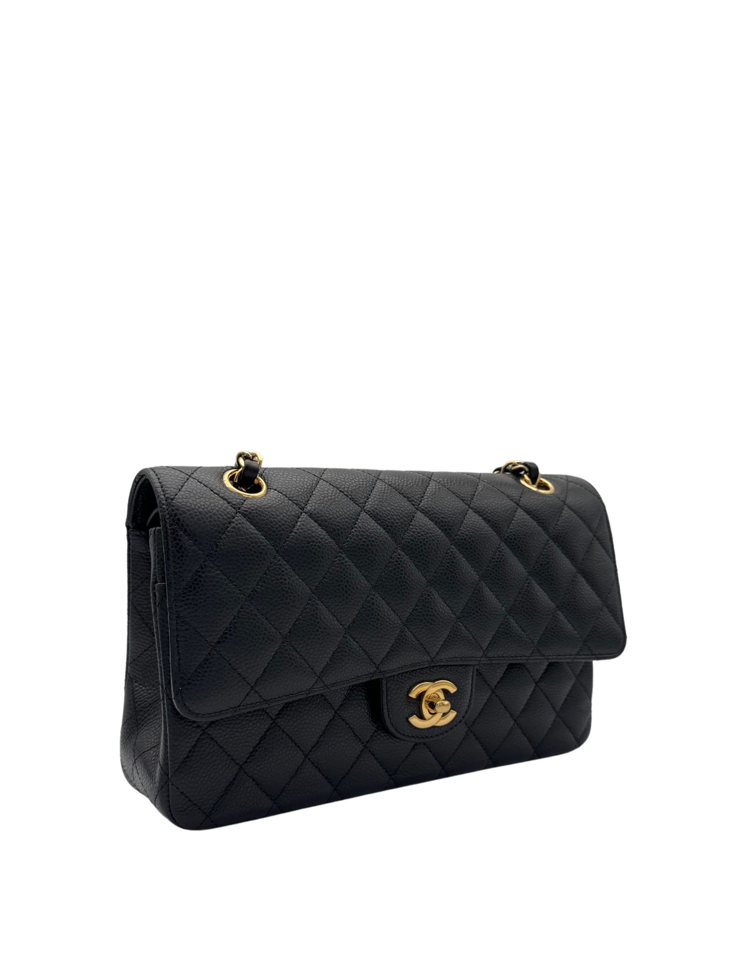 Chanel Classic Double Flap Medium Black Caviar Leather