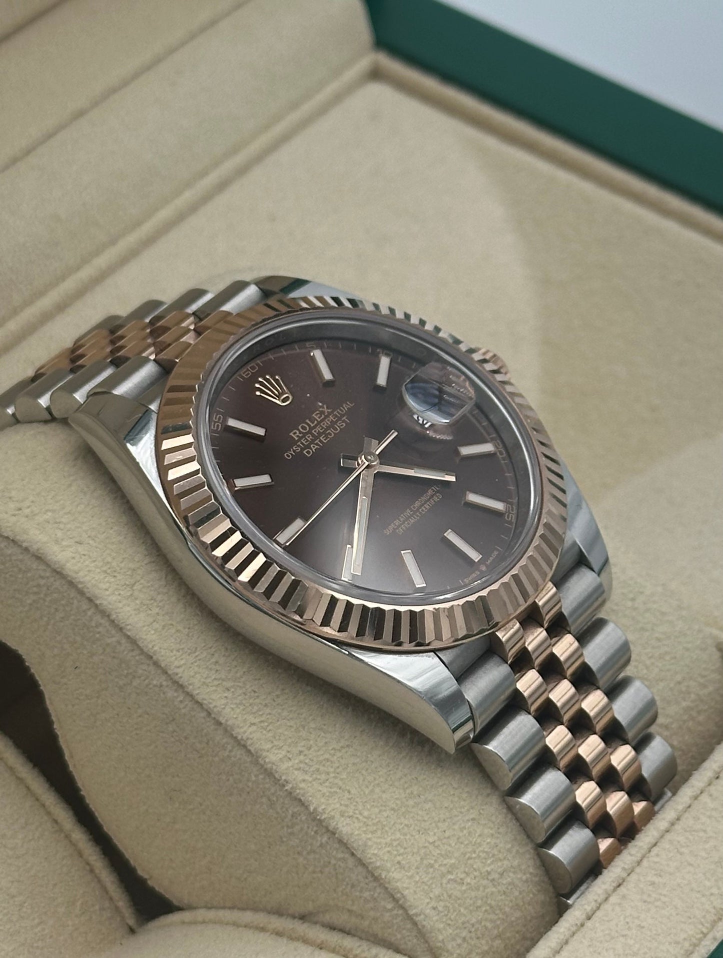 Rolex Datejust 41mm Steel/R. Gold Chocolate