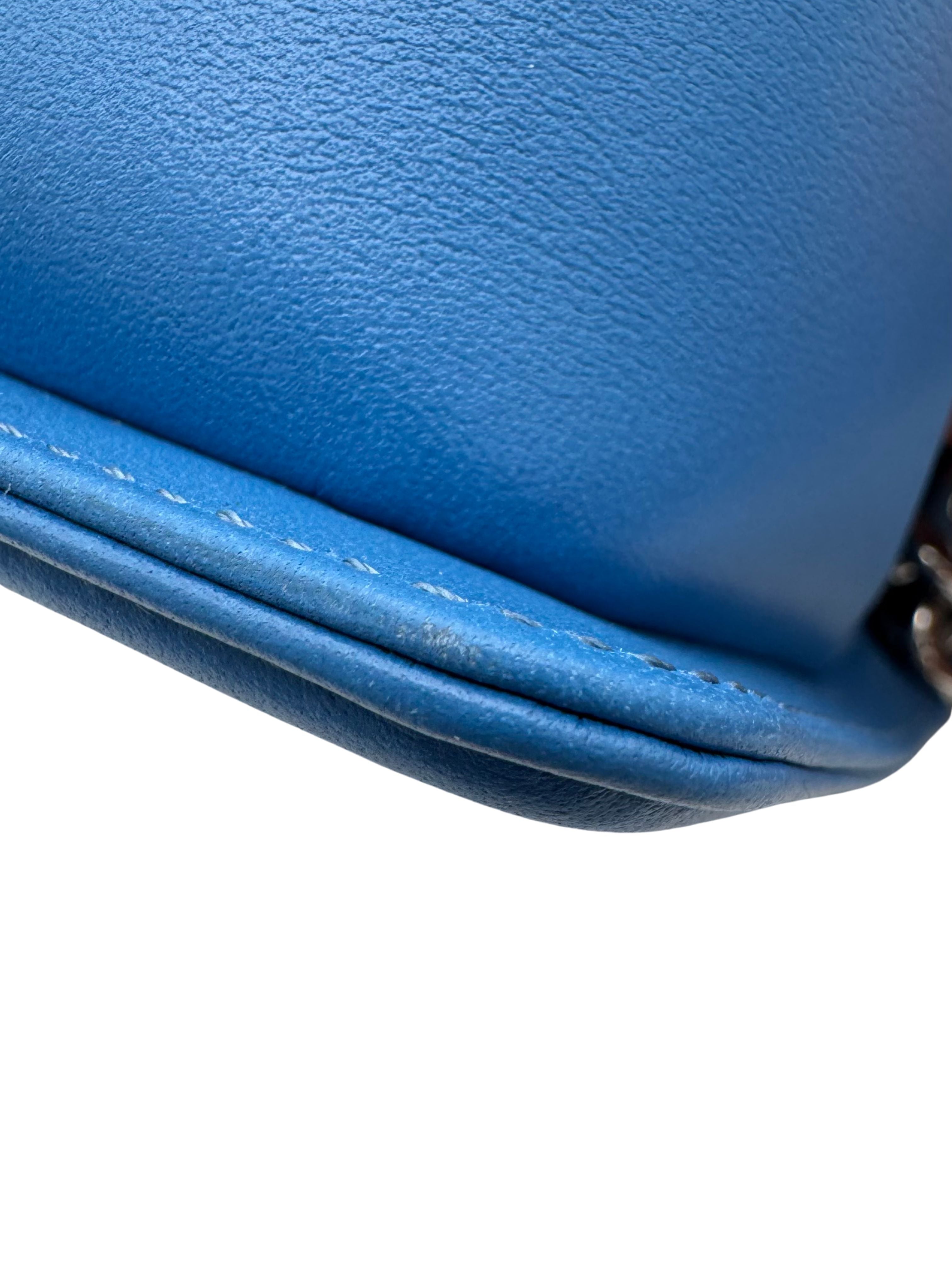 Chanel Boy Medium Blue Electric Clafskin