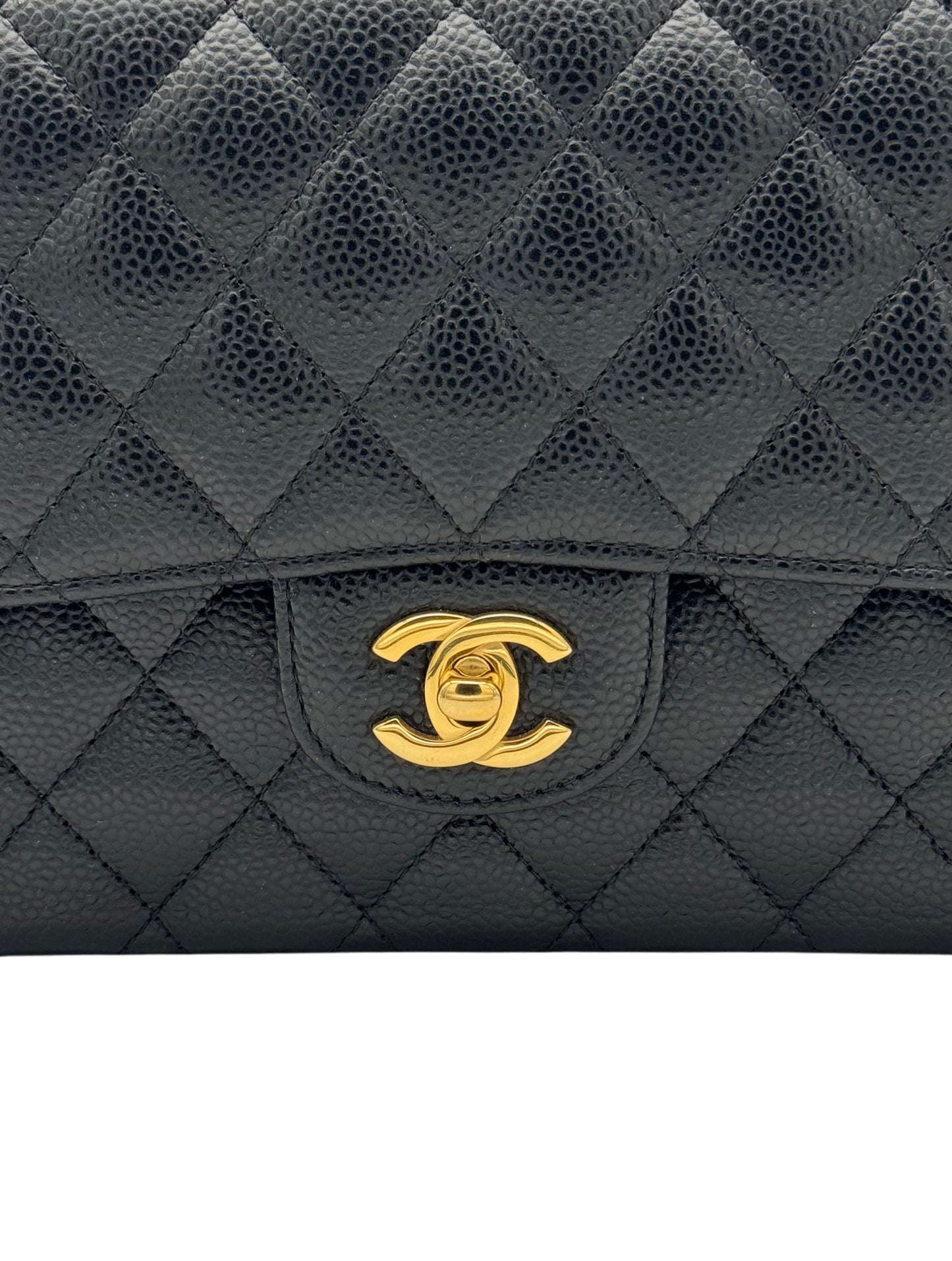 Chanel Classic Double Flap Medium Black Caviar Leather