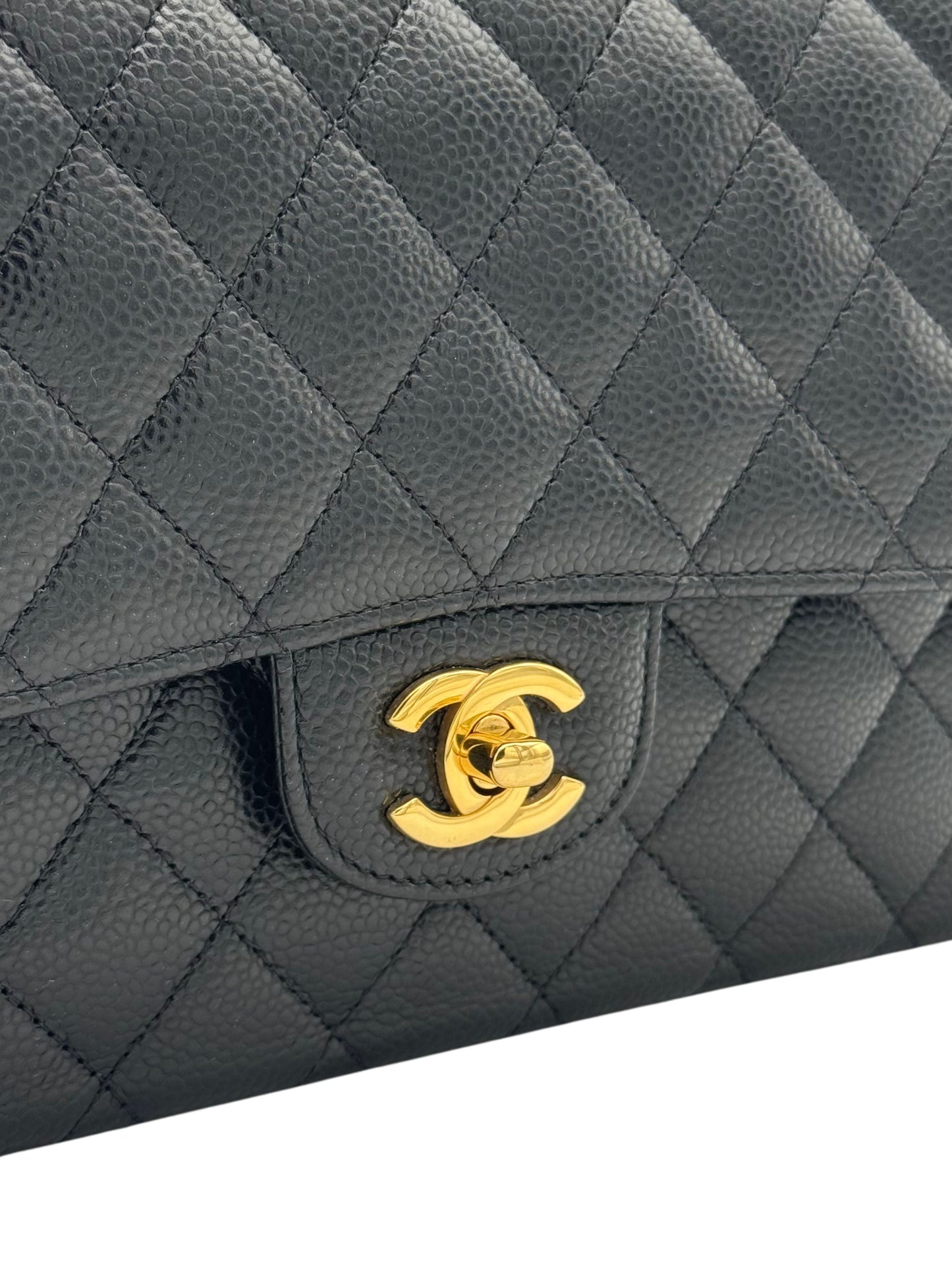 Chanel Classic Double Flap Medium Black Caviar Leather