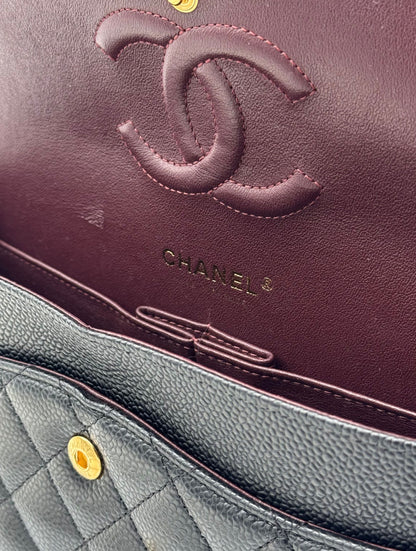 Chanel Classic Double Flap Medium Black Caviar Leather