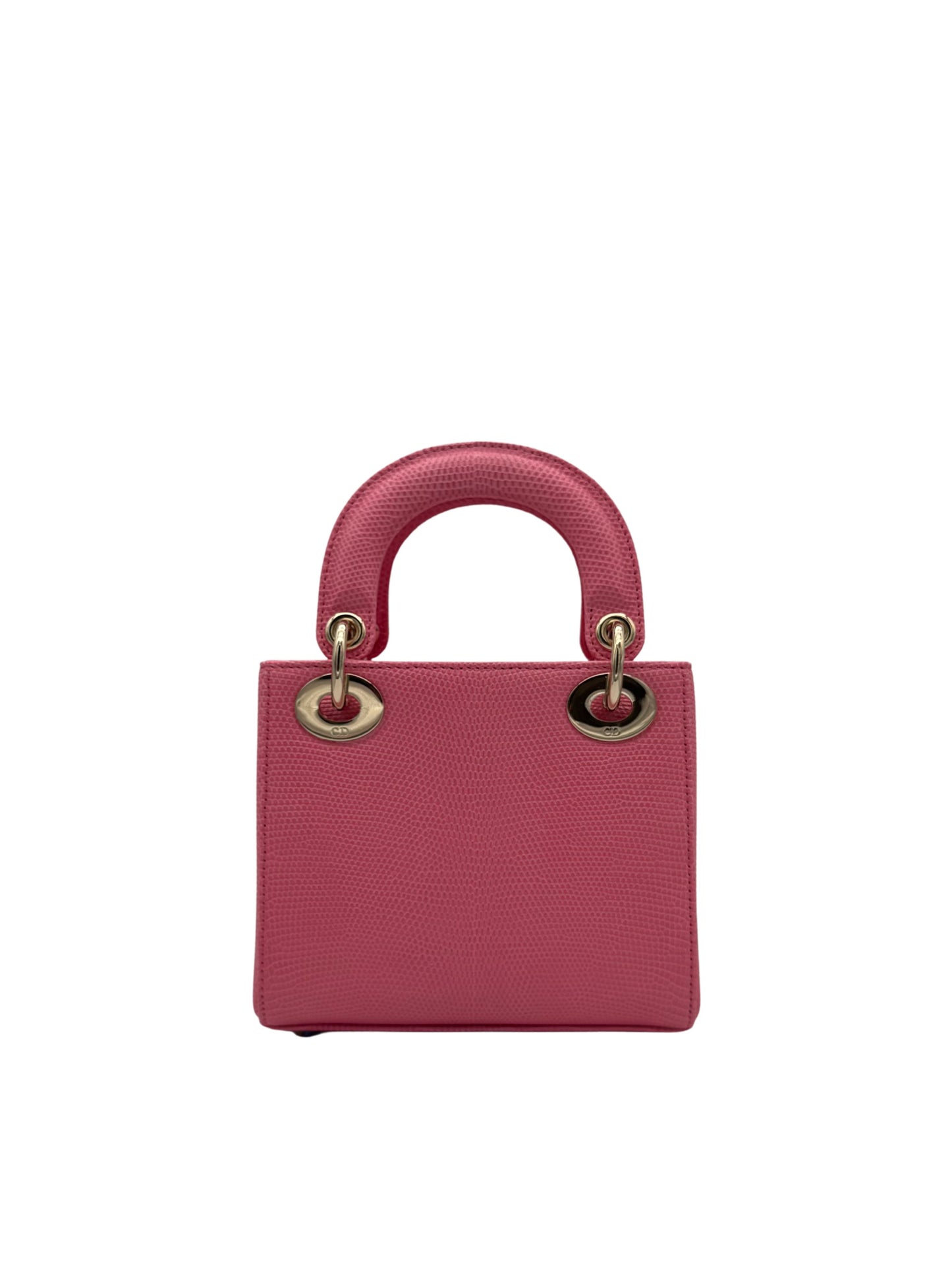 Dior Lady Mini Lizard Rose Des Vents Gold Hardware