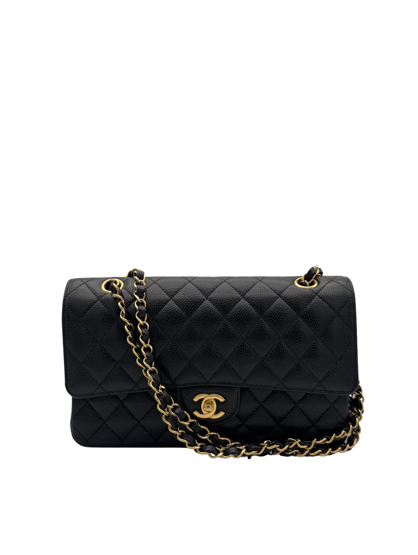 Chanel Classic Double Flap Medium Black Caviar Leather