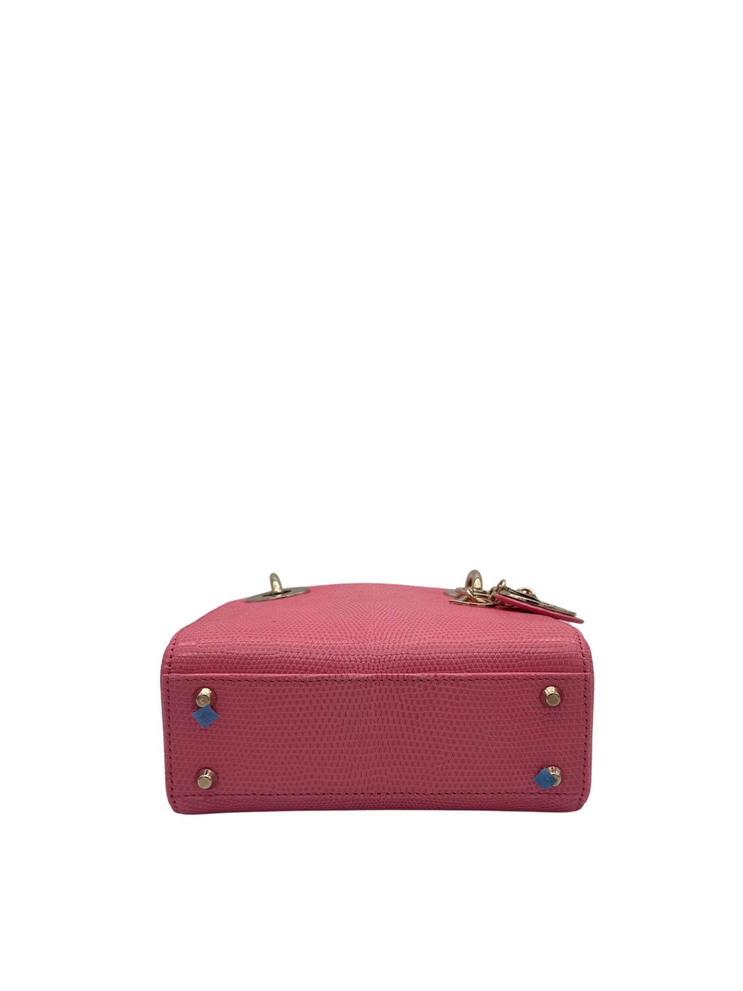 Dior Lady Mini Lizard Rose Des Vents Gold Hardware
