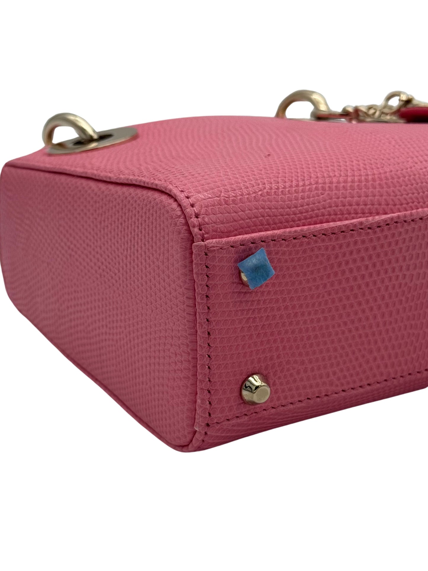 Dior Lady Mini Lizard Rose Des Vents Gold Hardware