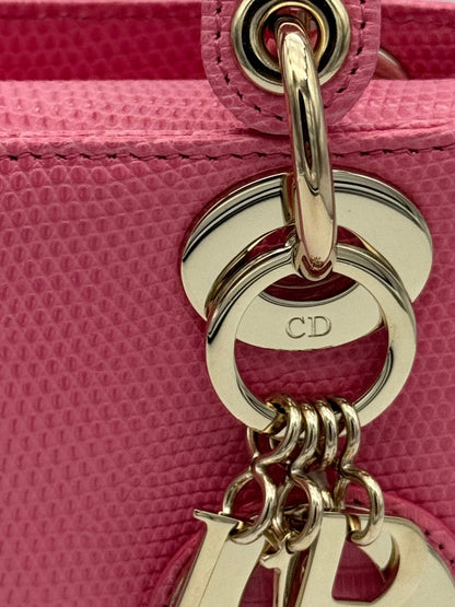 Dior Lady Mini Lizard Rose Des Vents Gold Hardware