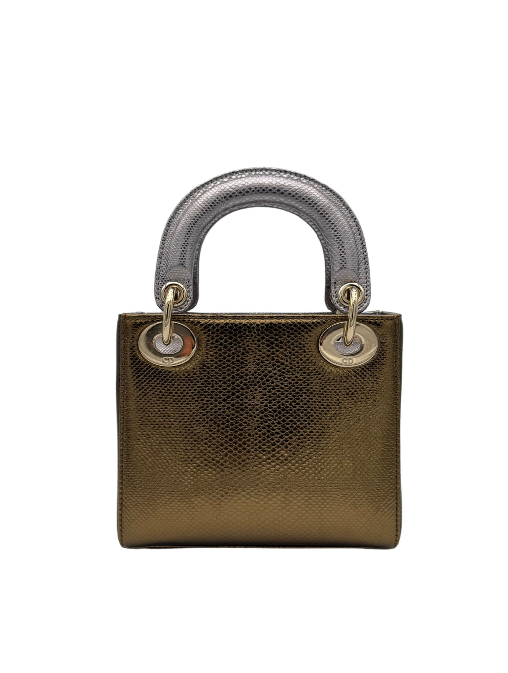 Dior Lady Mini Karung Snake Gold Hardware
