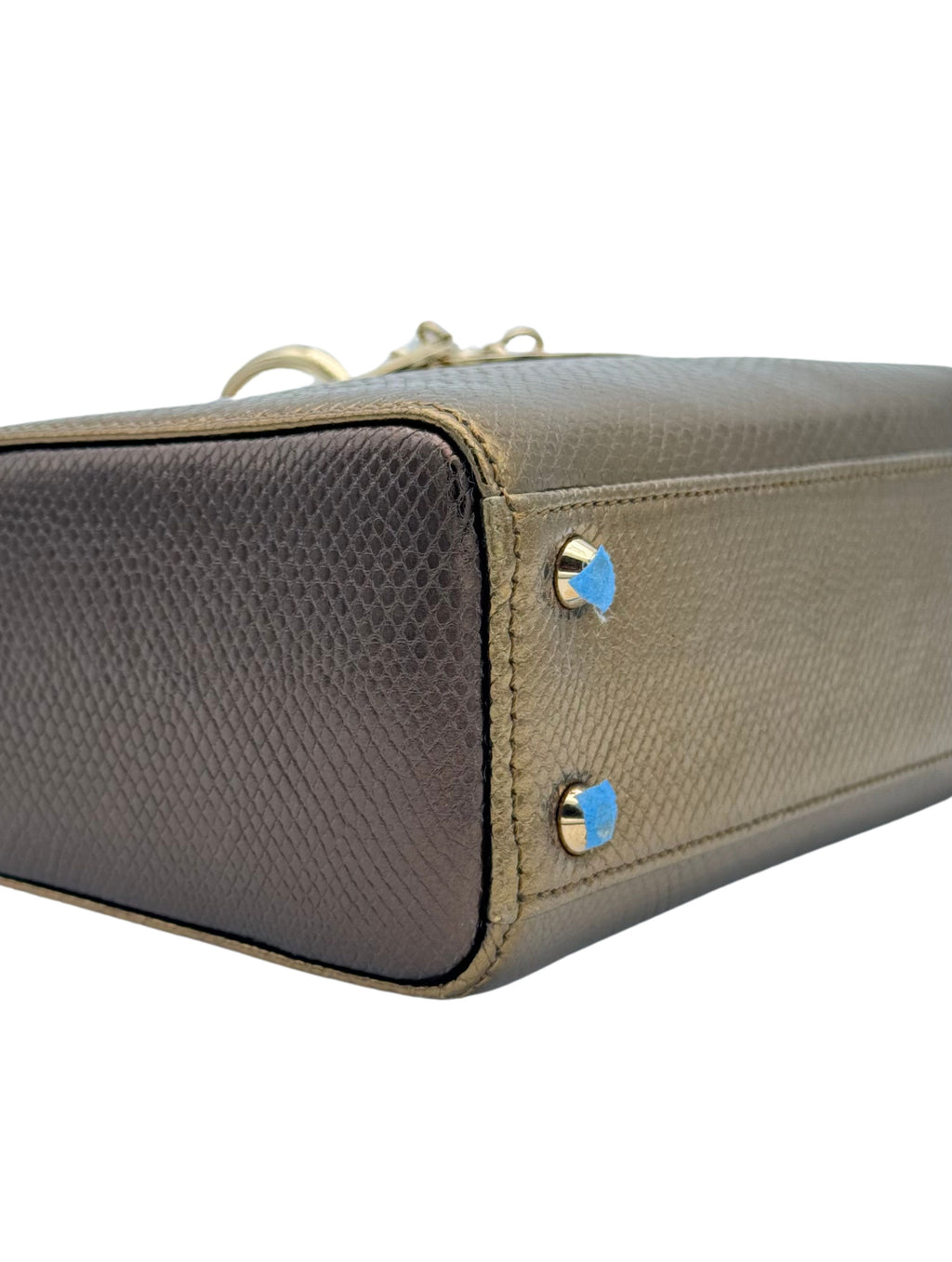 Dior Lady Mini Karung Snake Gold Hardware