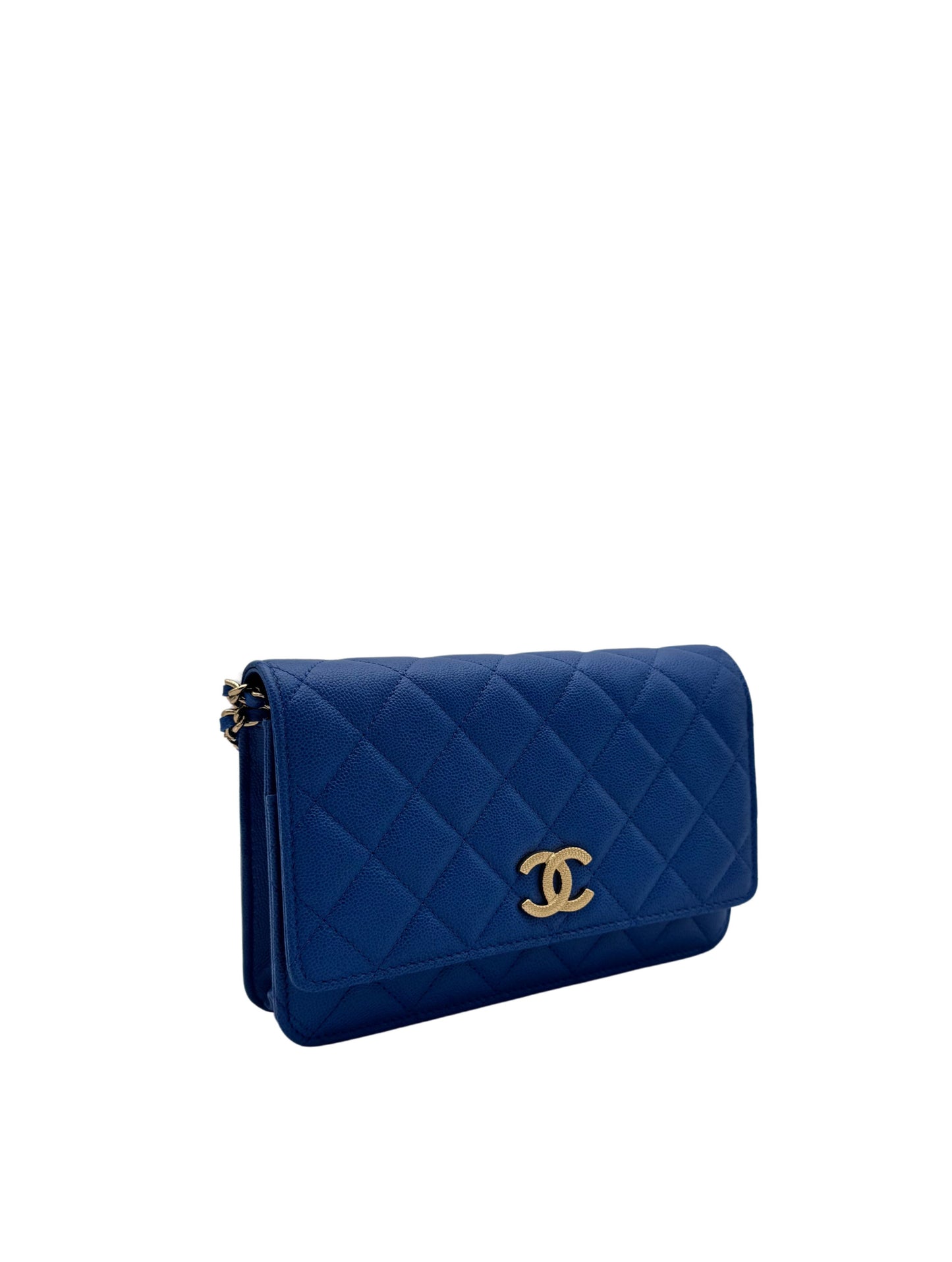 Chanel Wallet On Chain Blue Caviar