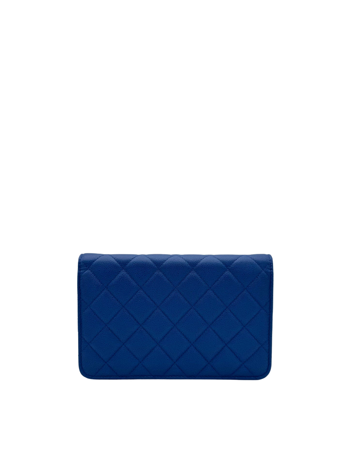 Chanel Wallet On Chain Blue Caviar