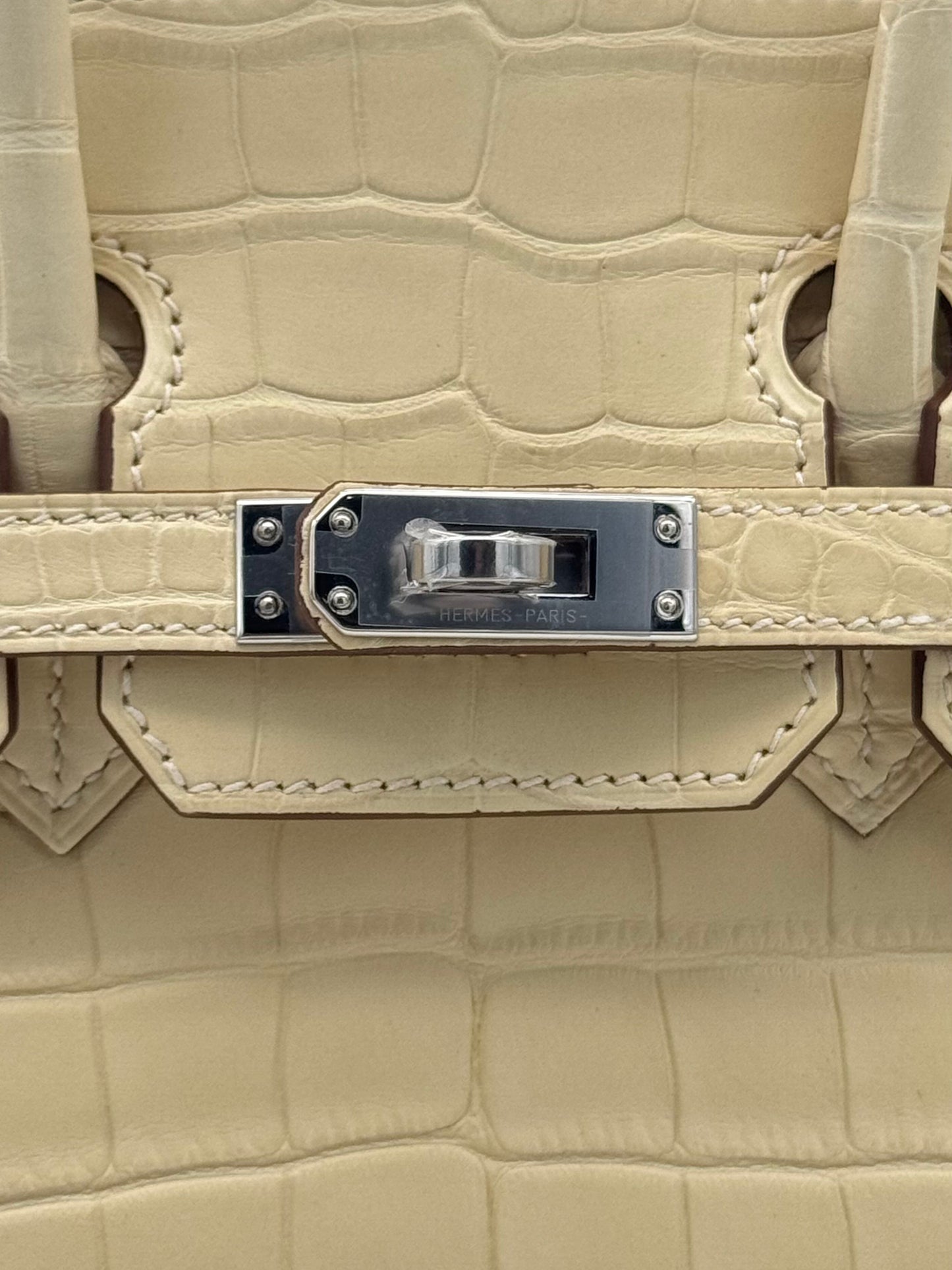 Hermès Birkin 25 Alligator Vanille Matte