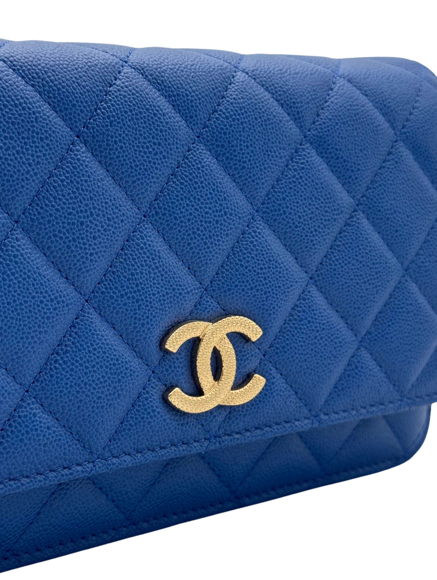 Chanel Wallet On Chain Blue Caviar