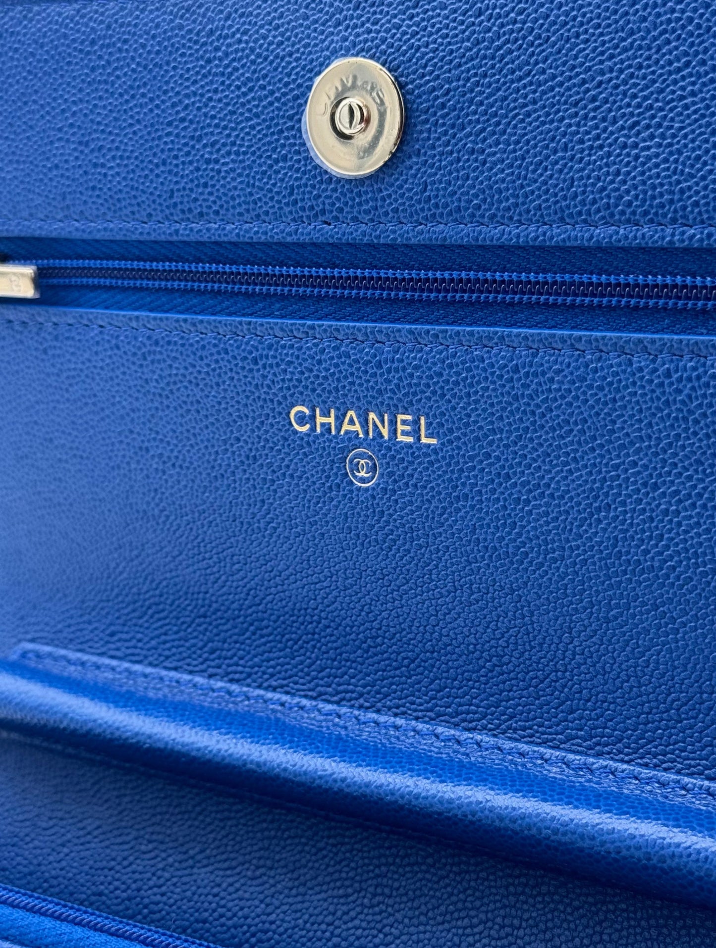 Chanel Wallet On Chain Blue Caviar
