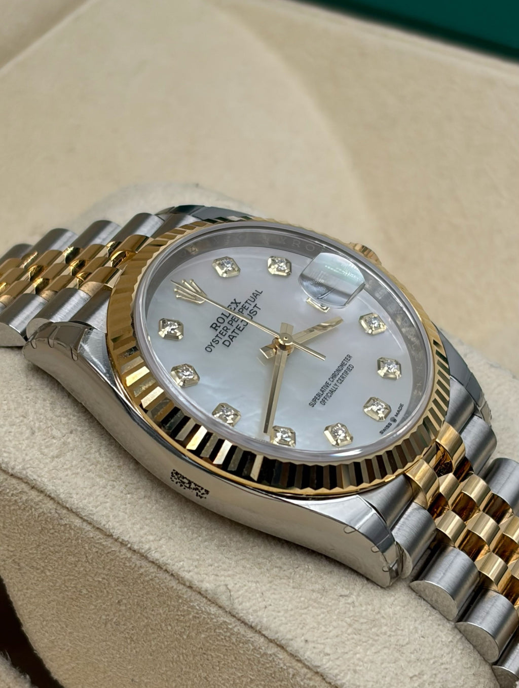 Rolex Datejust 36mm Steel/Gold MOP Dial
