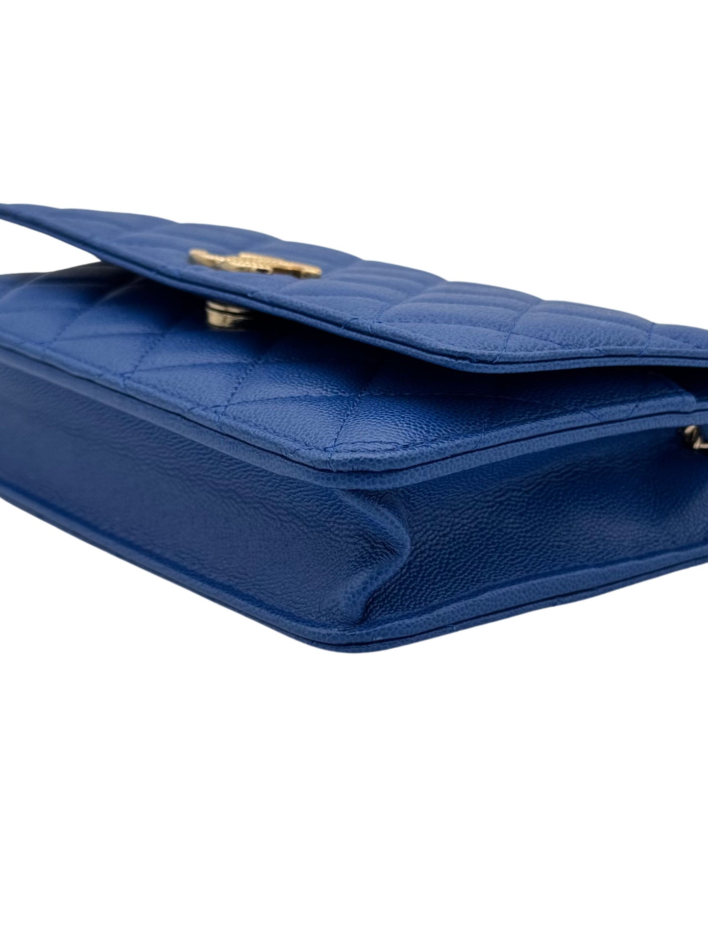 Chanel Wallet On Chain Blue Caviar