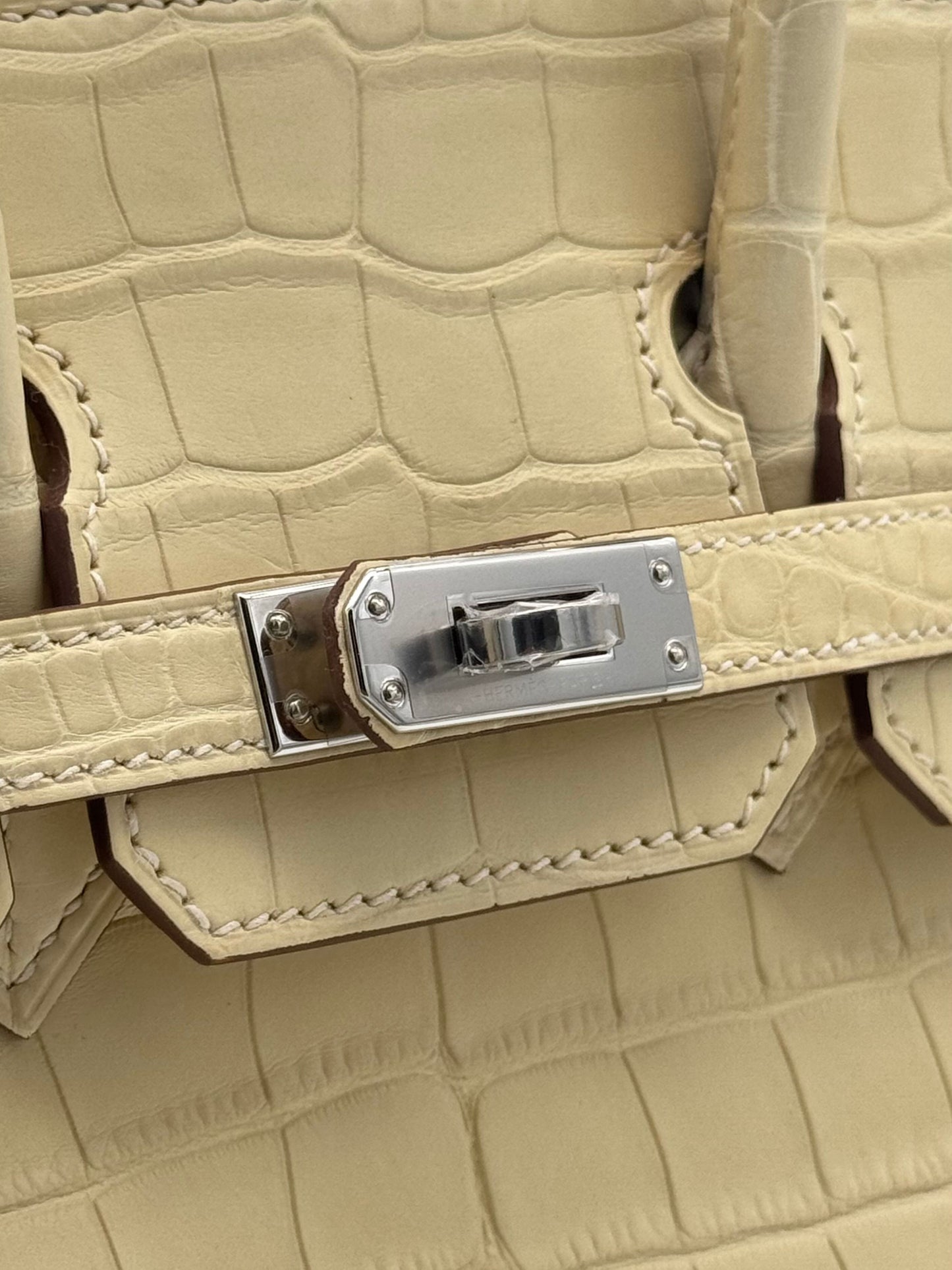 Hermès Birkin 25 Alligator Vanille Matte