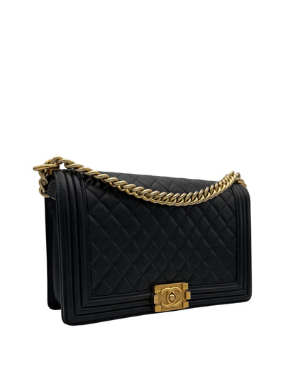 Chanel Boy Medium Black Clafskin