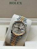 Rolex Datejust 36mm Steel/Gold Motif Diamonds Dial