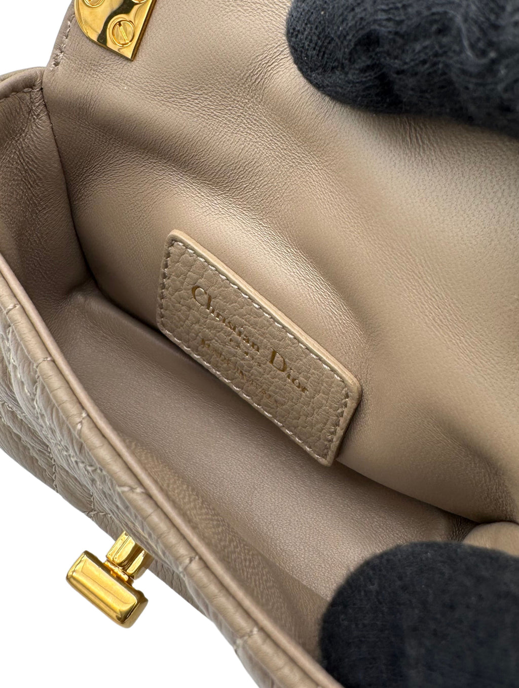 Dior Caro Micro Beige Gold Hardware