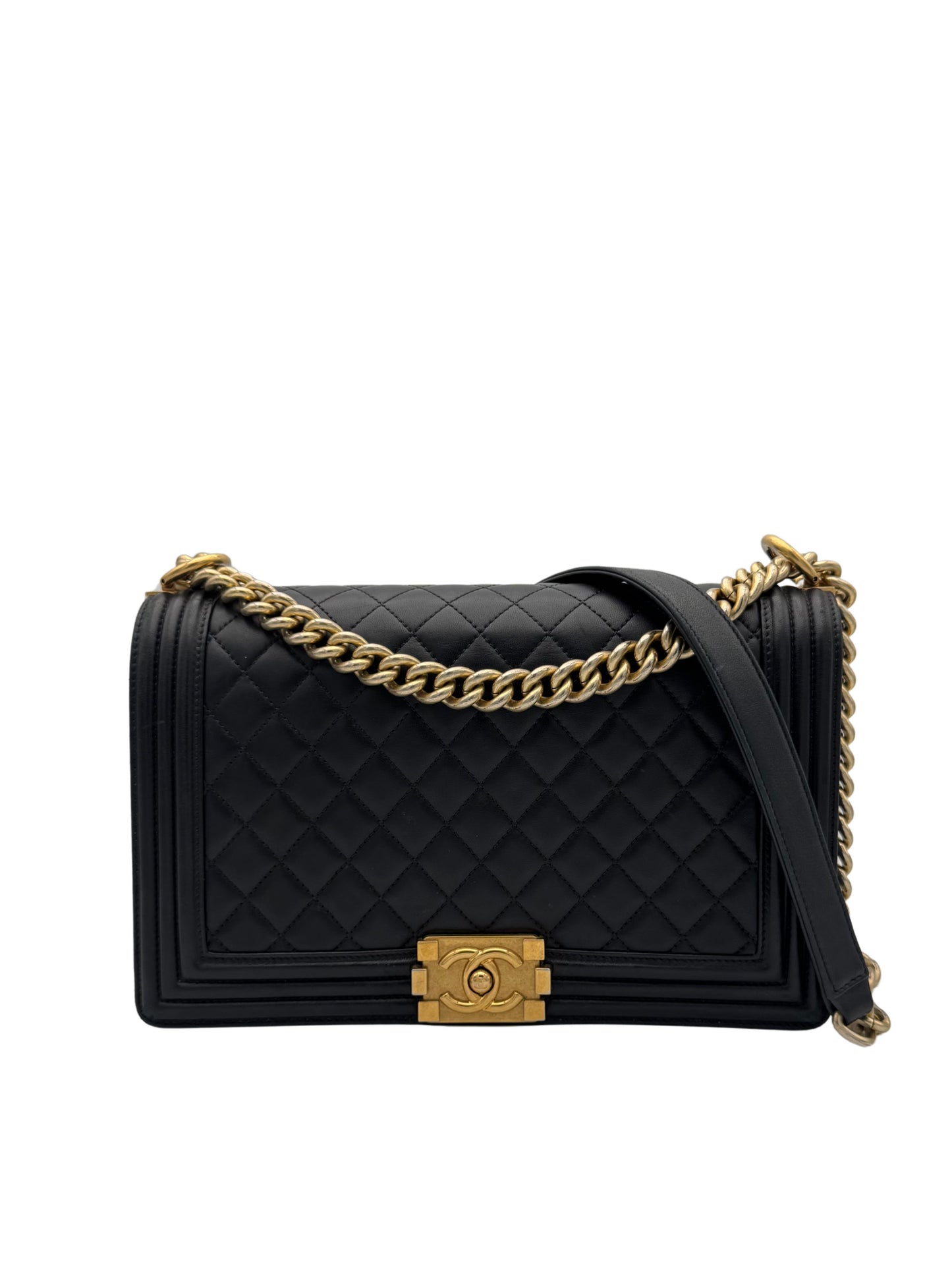 Chanel Boy Medium Black Clafskin