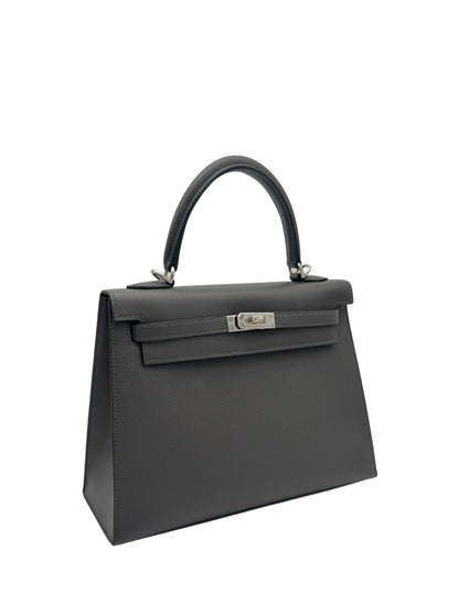 Hermès Kelly 25 Madame Graphite Palladium Hardware