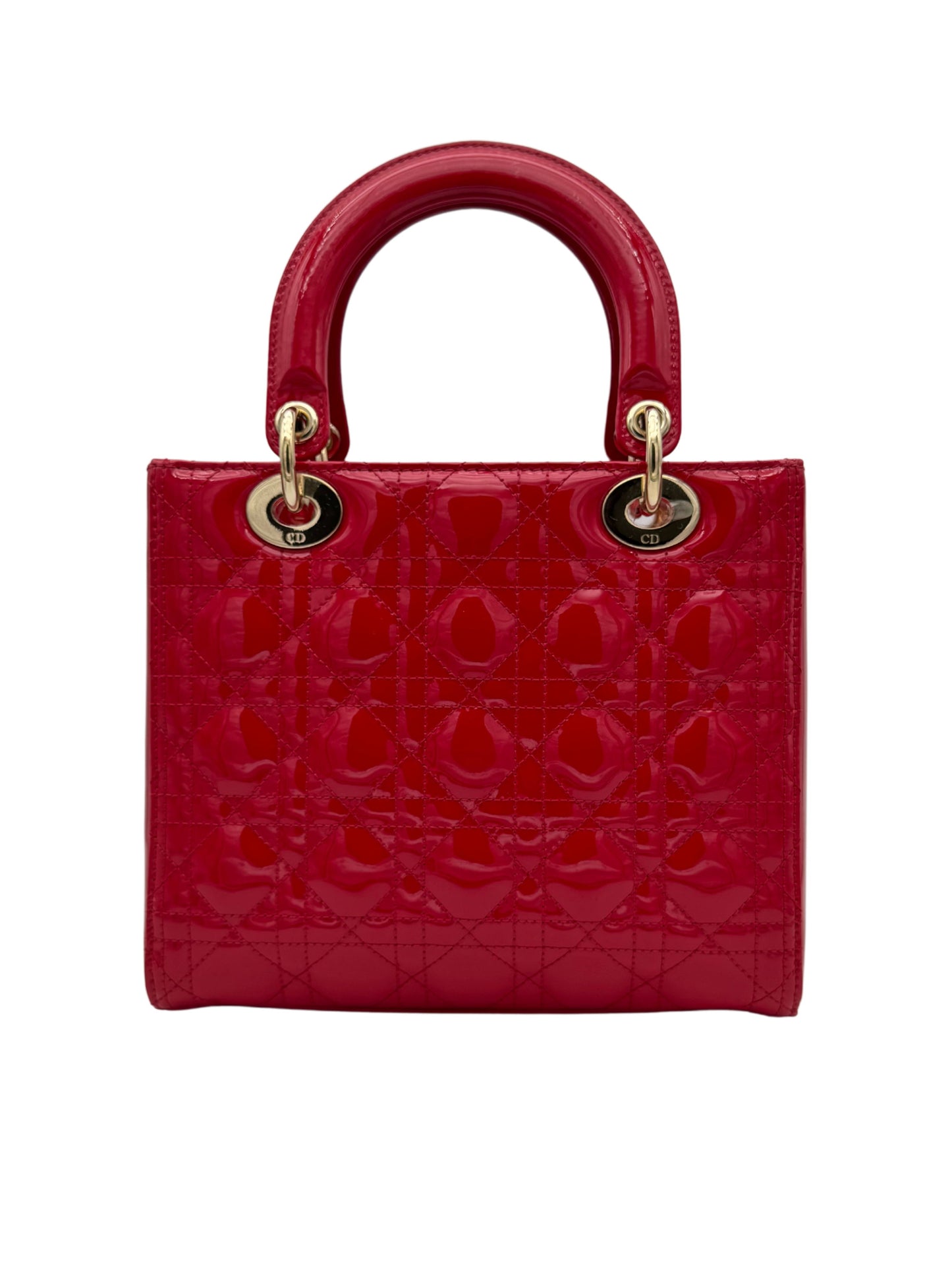 Dior Lady Medium Red Patent Leather