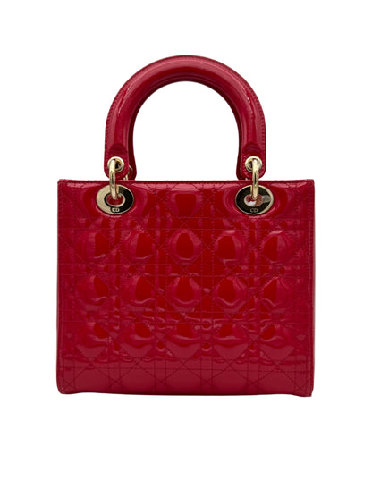 Dior Lady Medium Red Patent Leather
