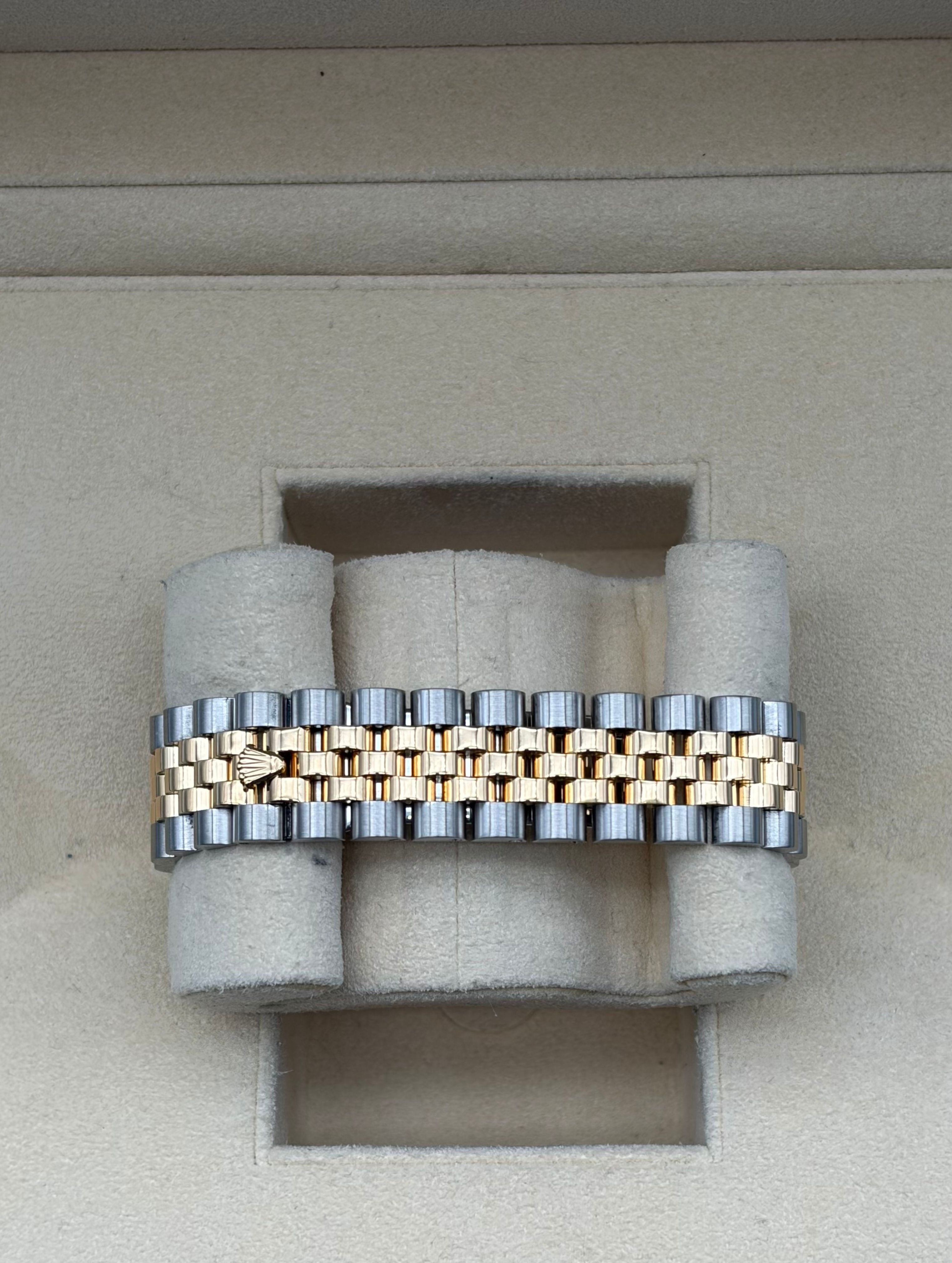 Rolex Datejust 36mm Acero/Oro Esfera Aniversario Bisel de Diamantes