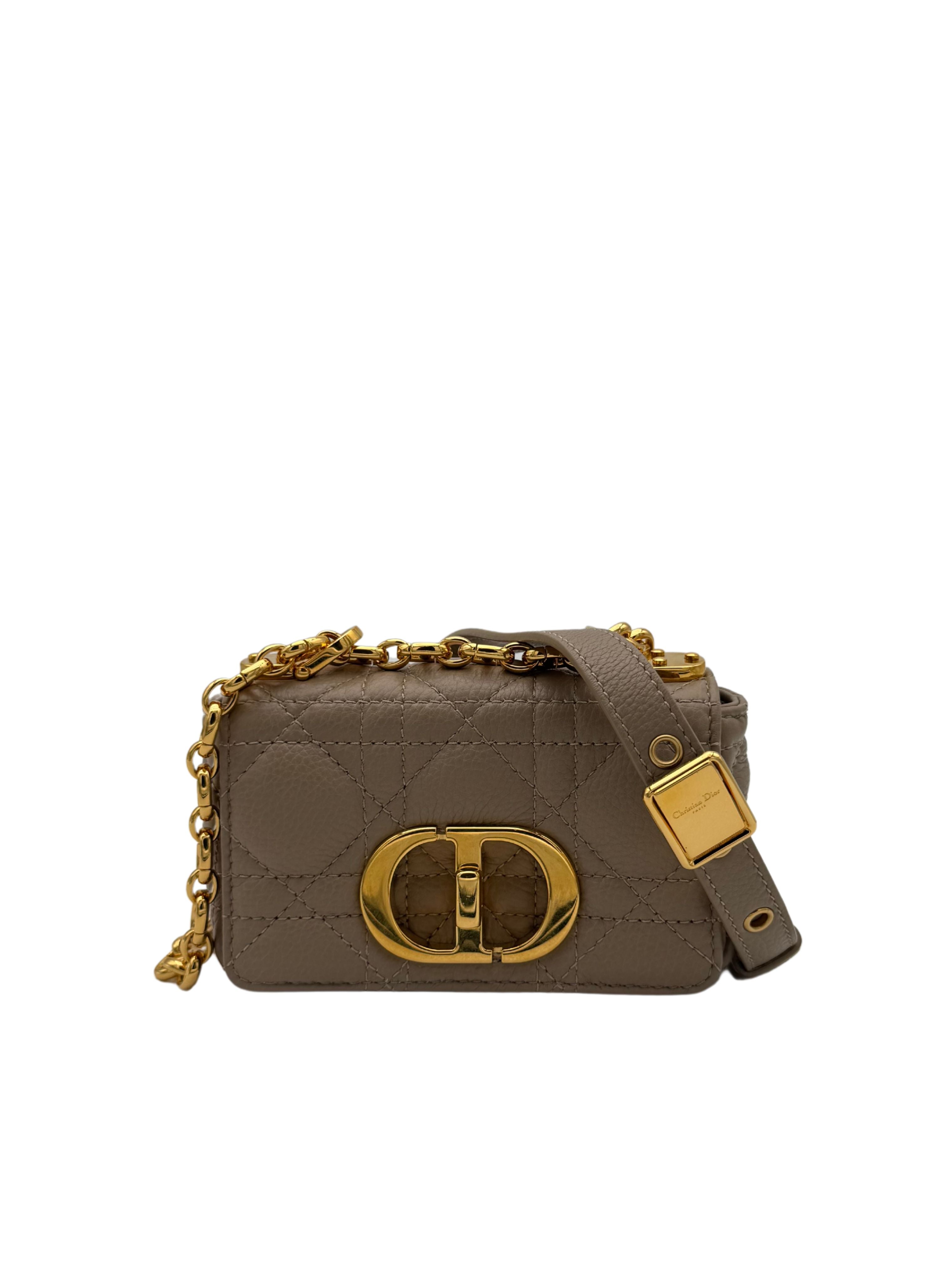 Dior Caro Micro Beige Gold Hardware