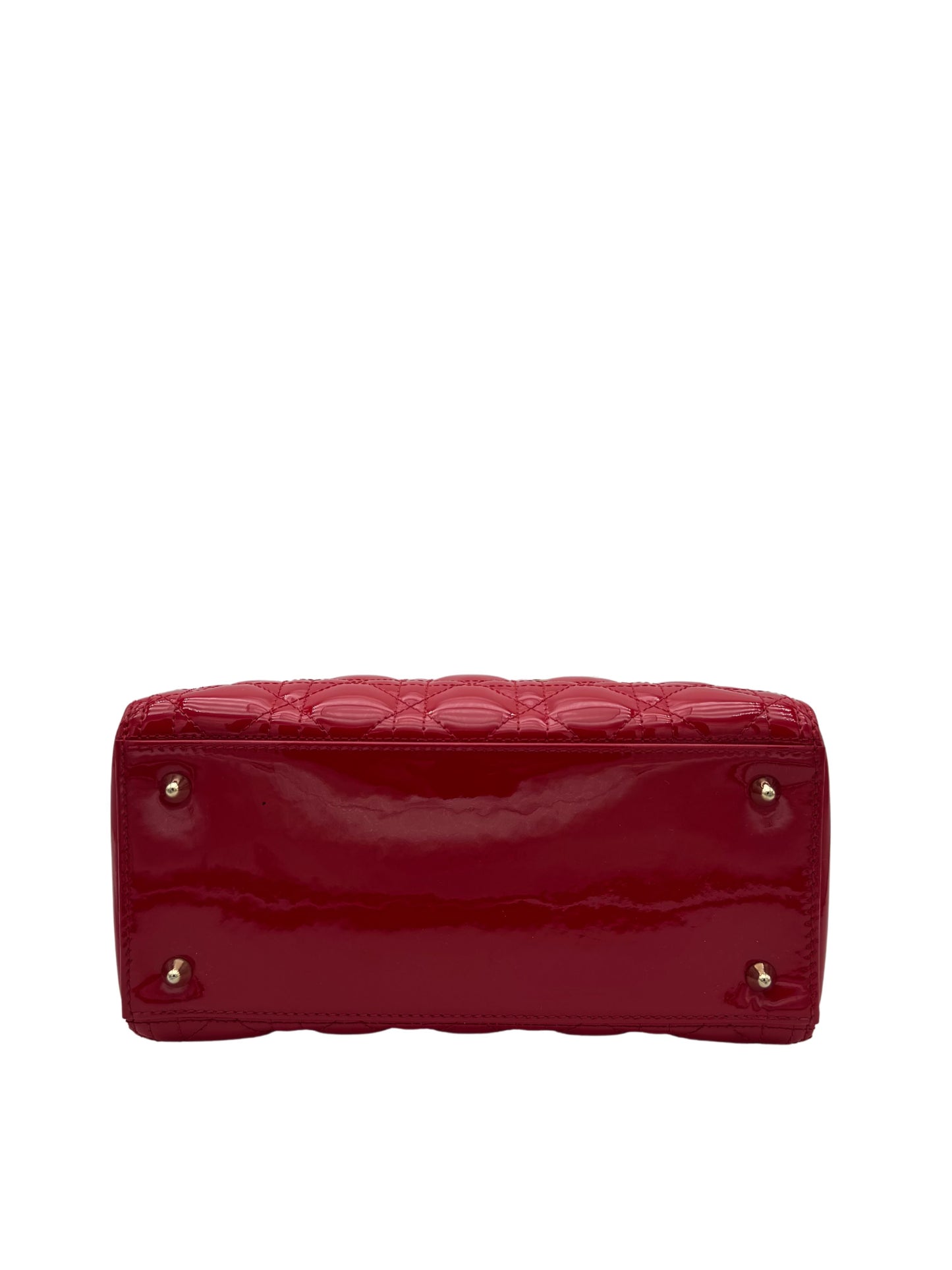 Dior Lady Medium Red Patent Leather