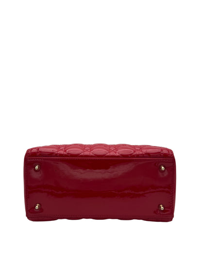 Dior Lady Medium Red Patent Leather