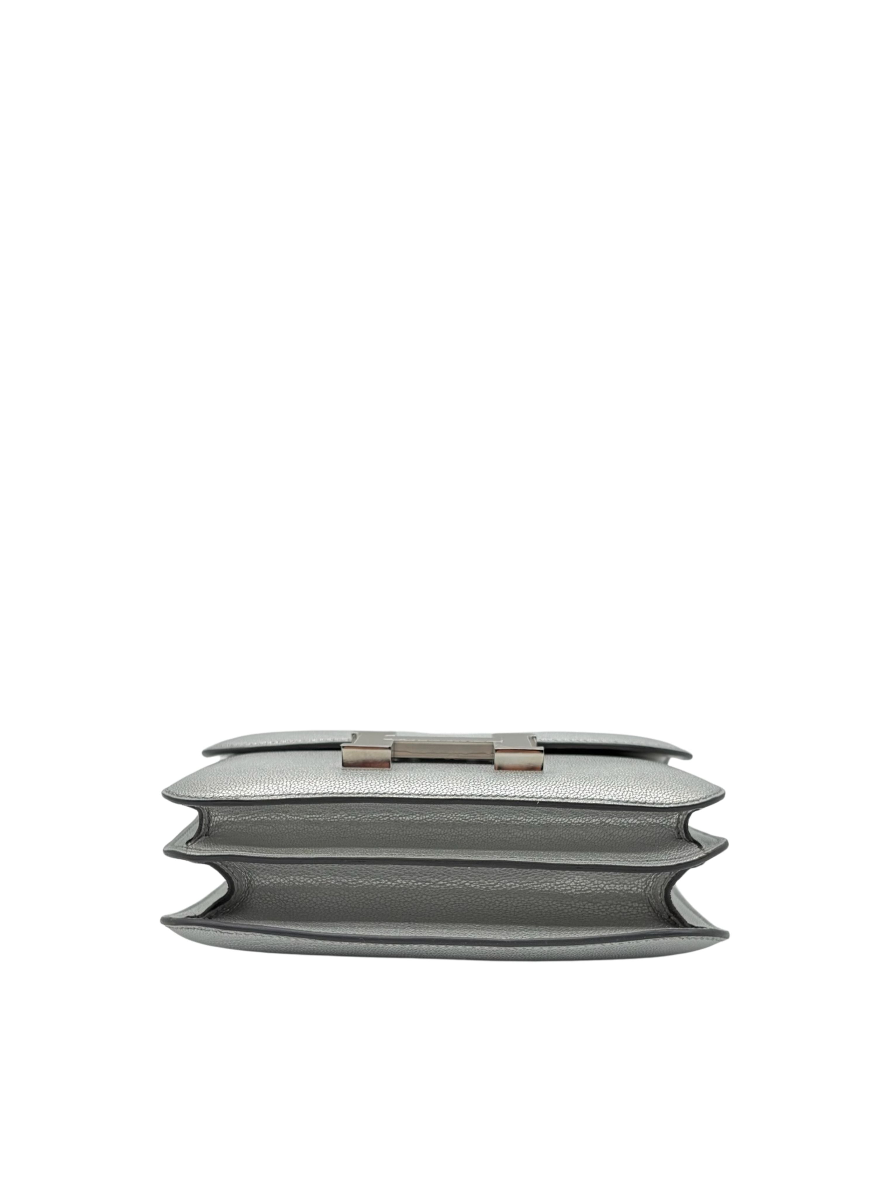 Hermès Constance 18 Chèvre Argent Palladium Hardware