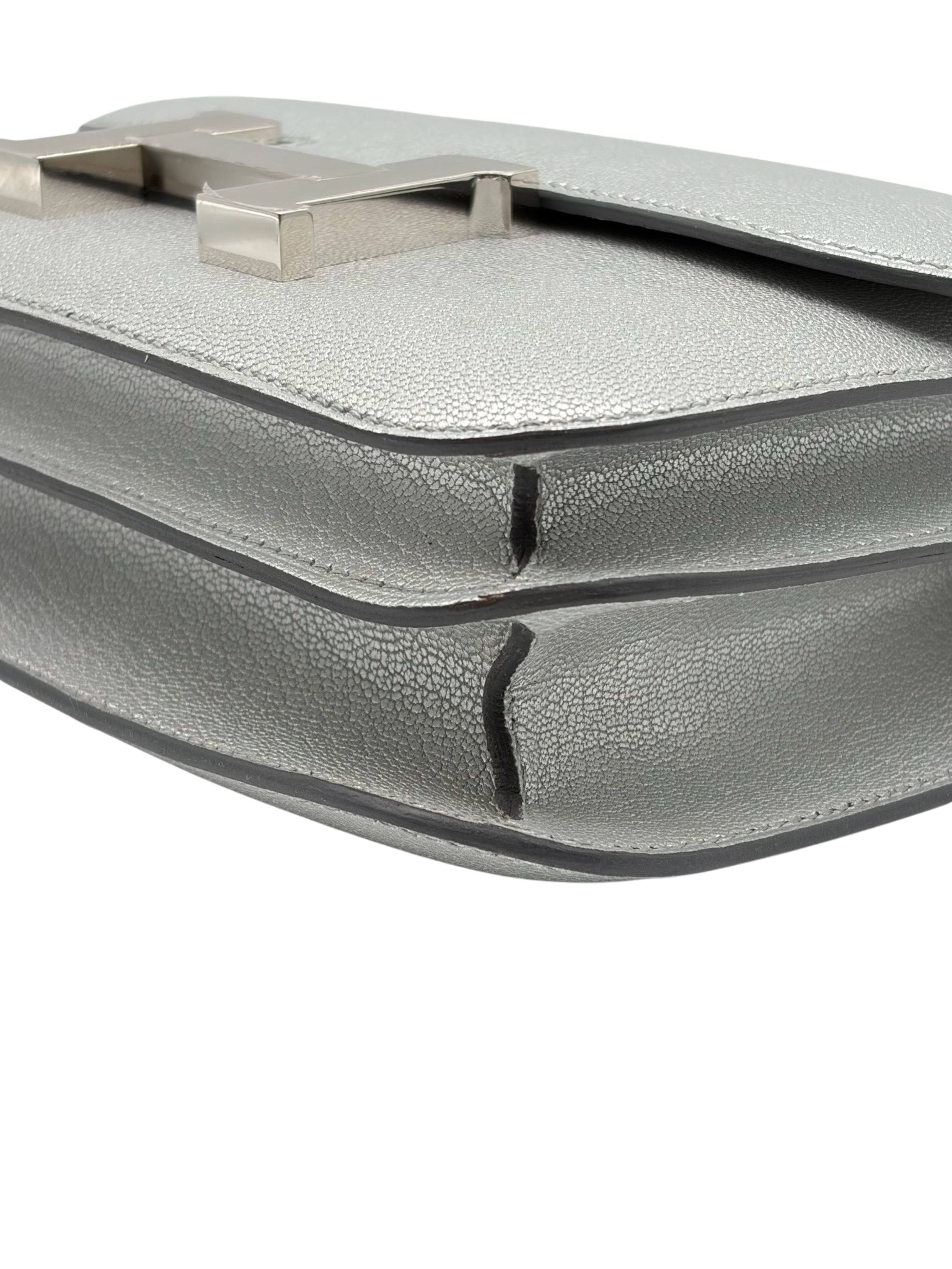 Hermès Constance 18 Chèvre Argent Palladium Hardware
