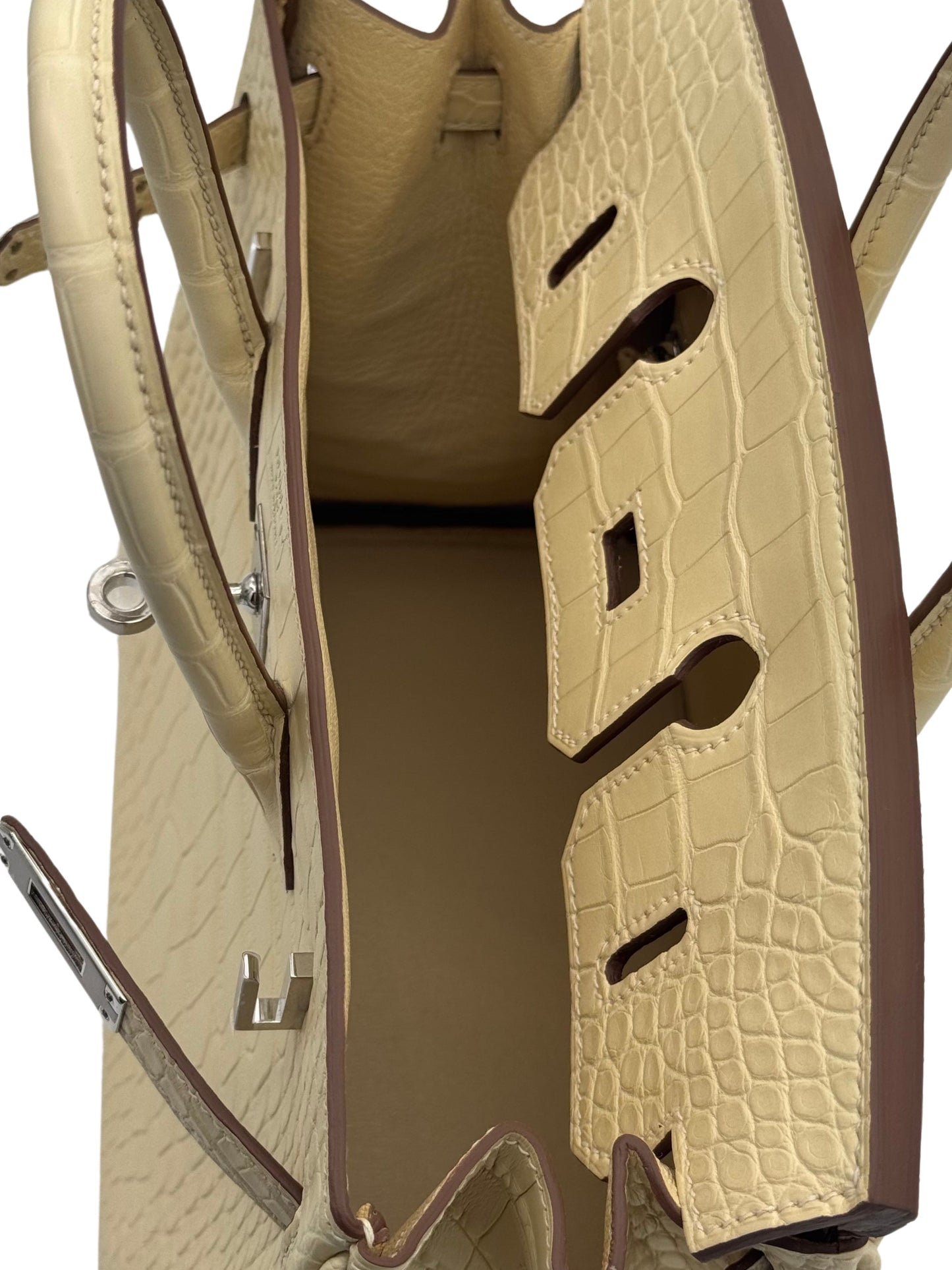 Hermès Birkin 25 Alligator Vanille Matte