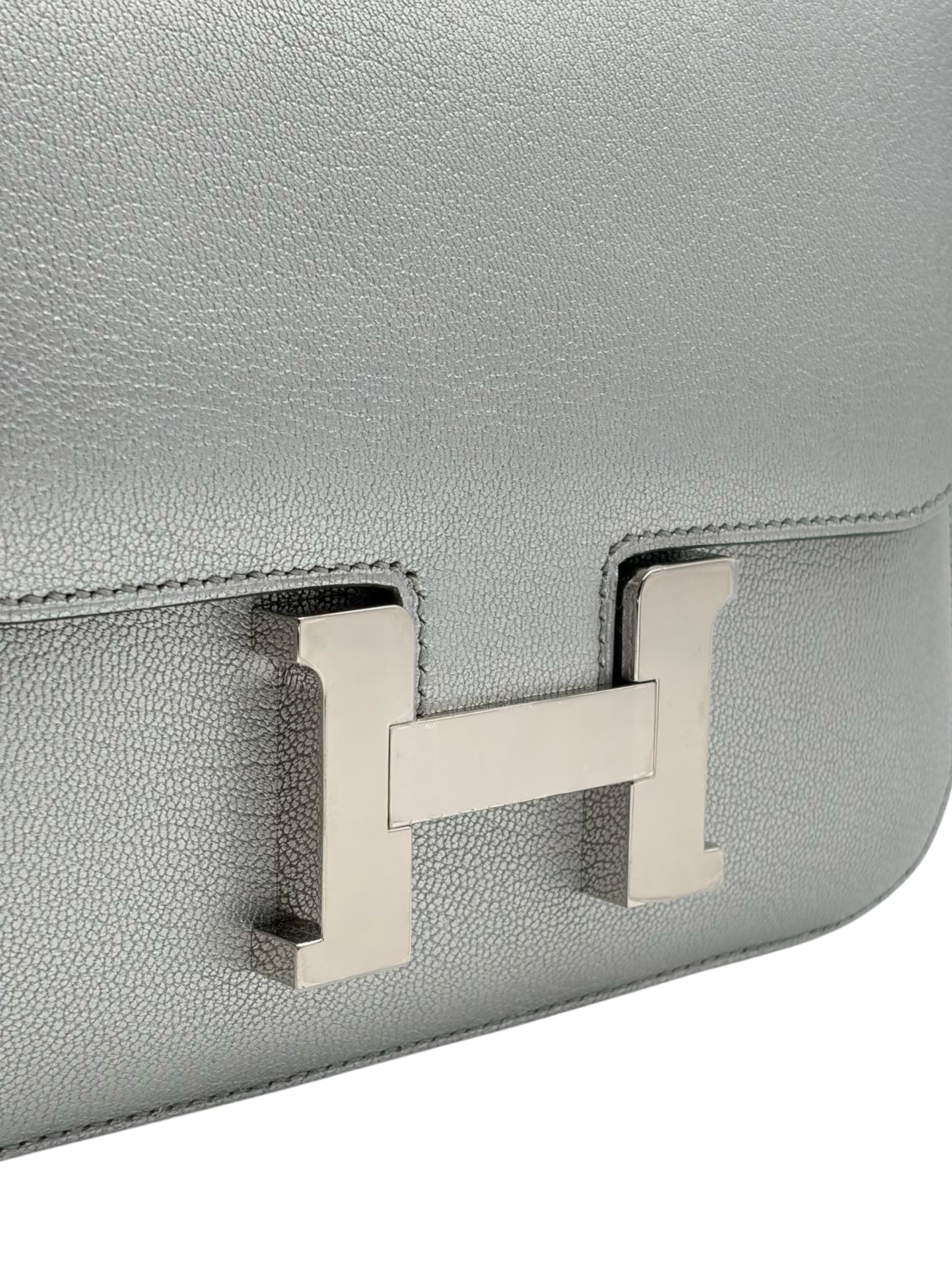 Hermès Constance 18 Chèvre Argent Palladium Hardware
