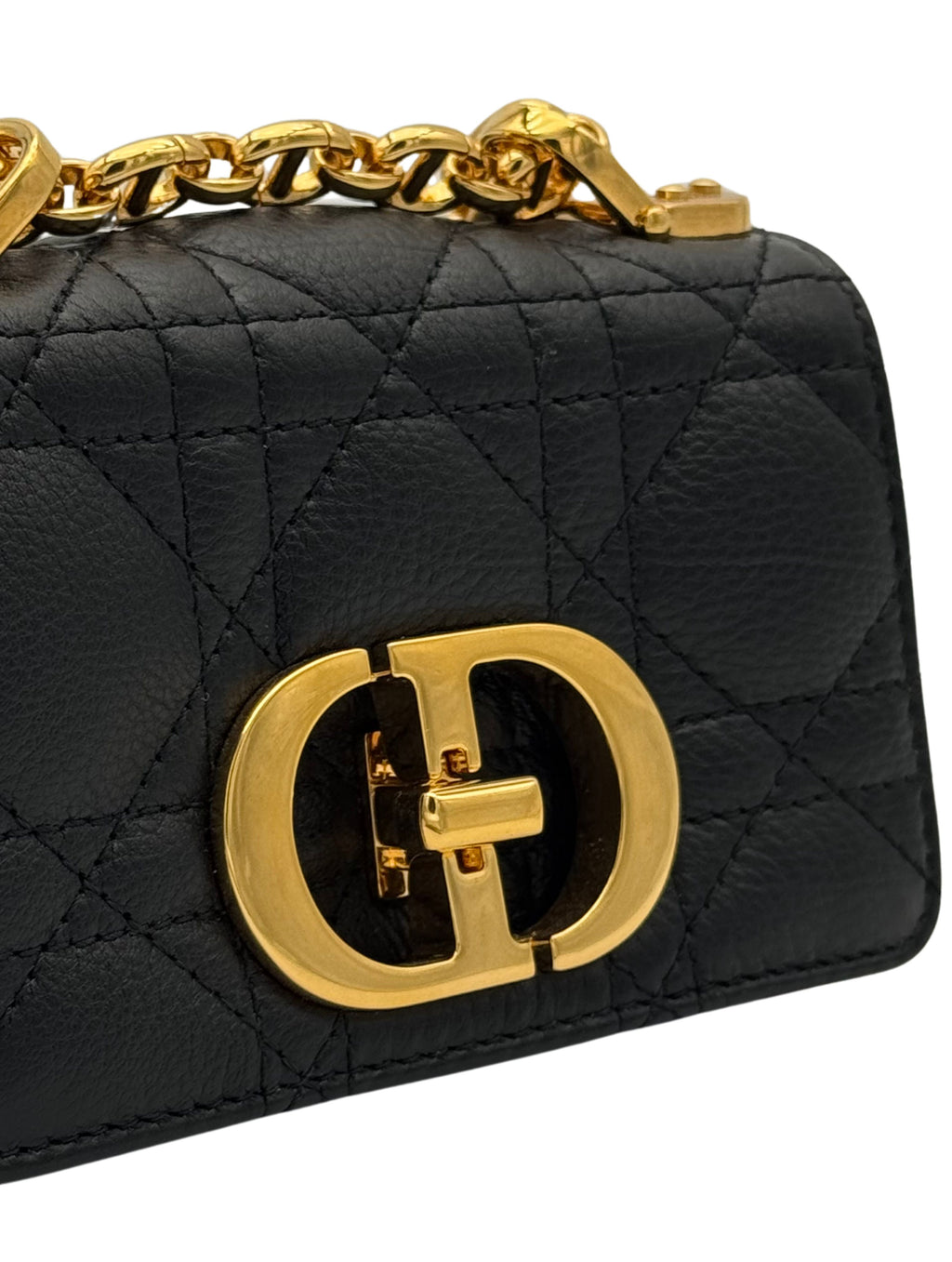 Dior Caro Micro Black Gold Hardware