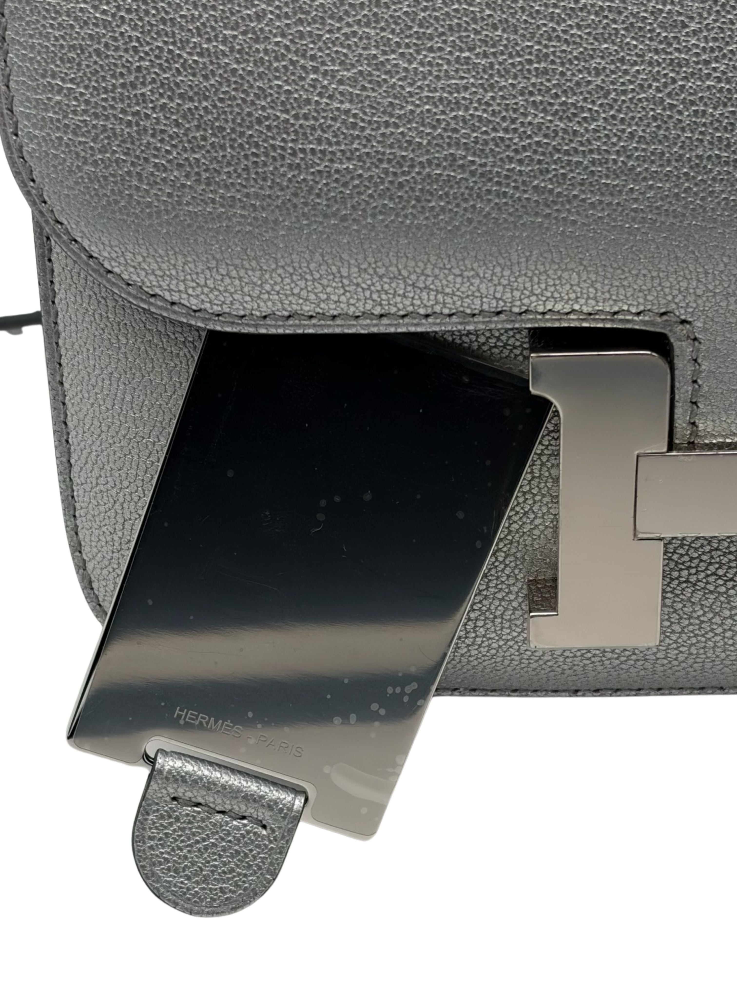 Hermès Constance 18 Chèvre Argent Palladium Hardware